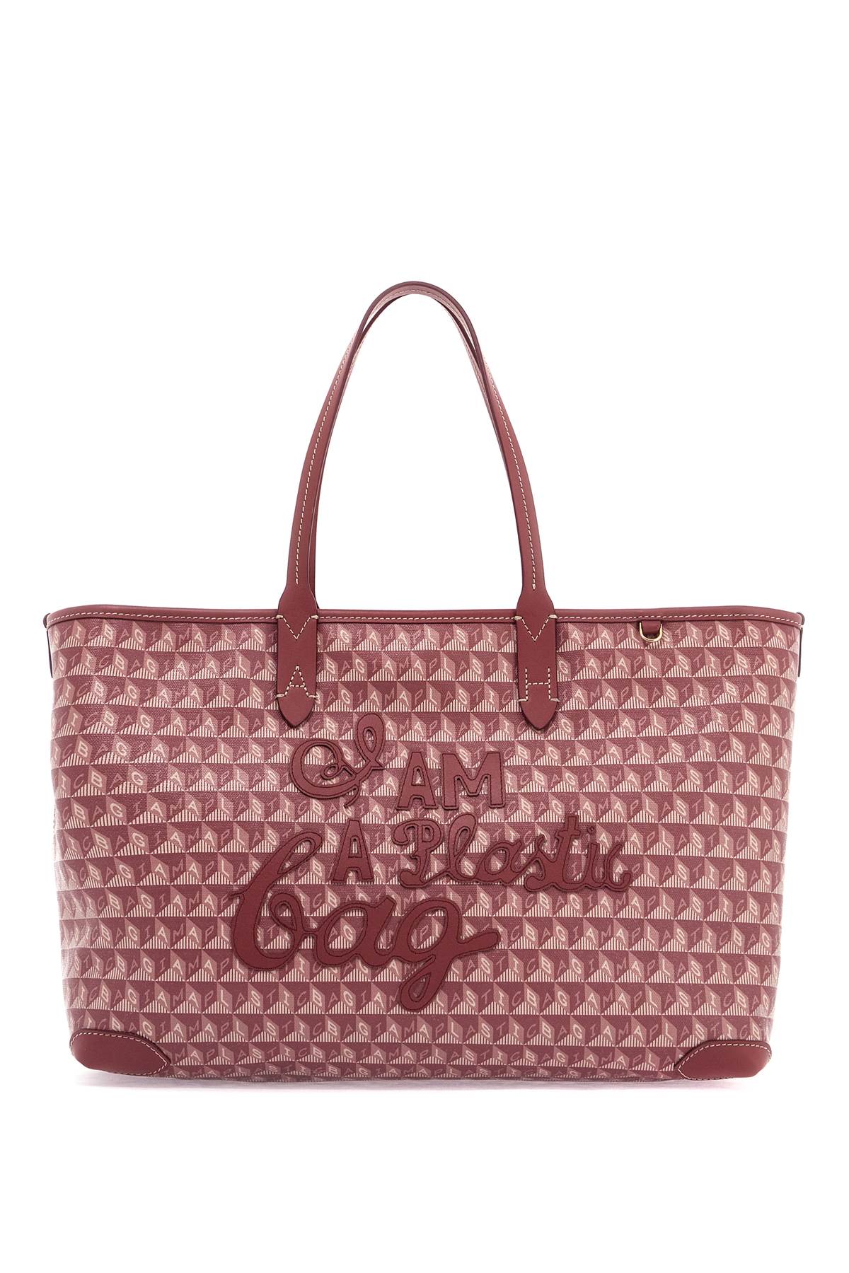 Anya Hindmarch ANYA HINDMARCH i am a plastic bag zipped motif tote bag