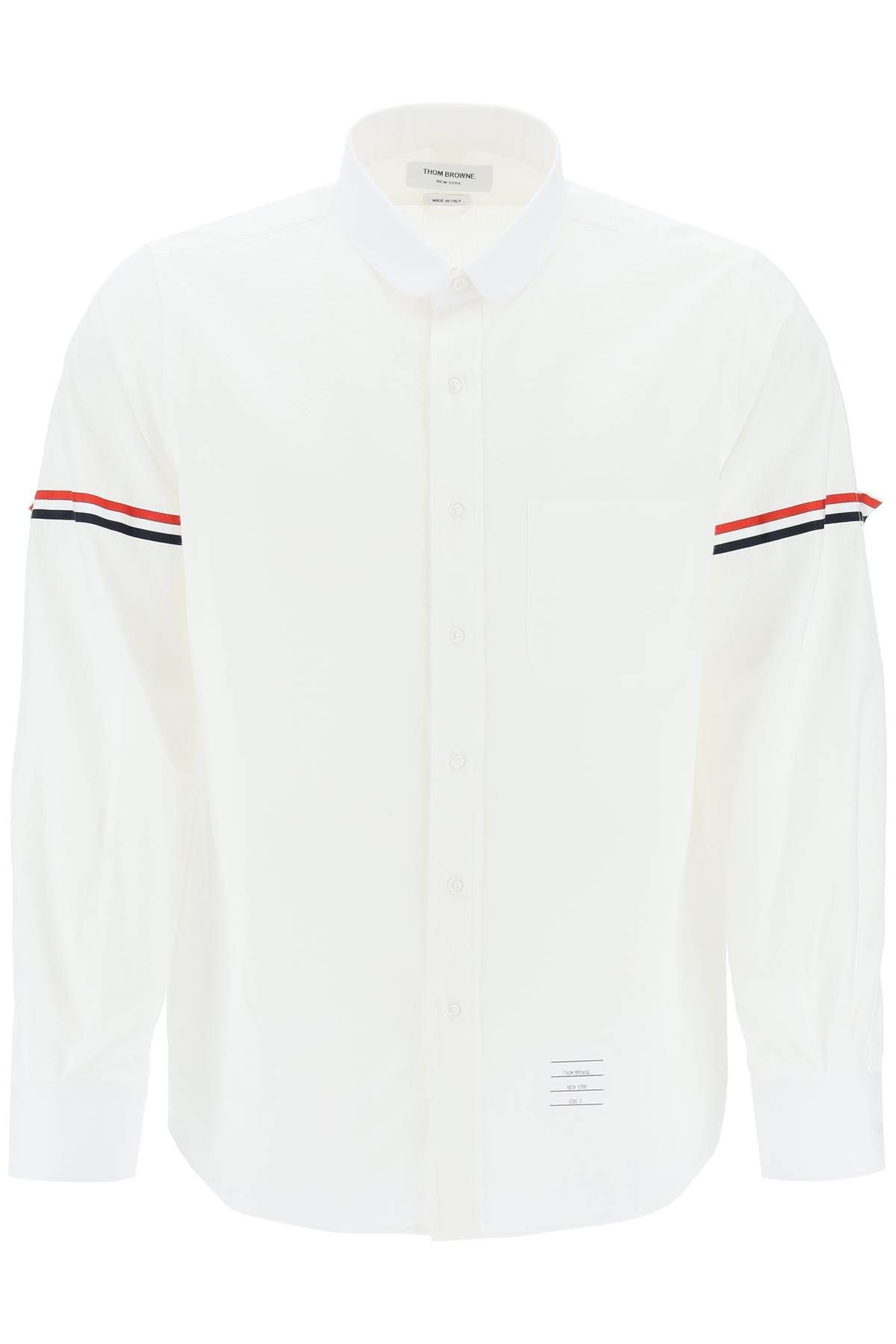 Thom Browne THOM BROWNE seersucker shirt with rounded collar