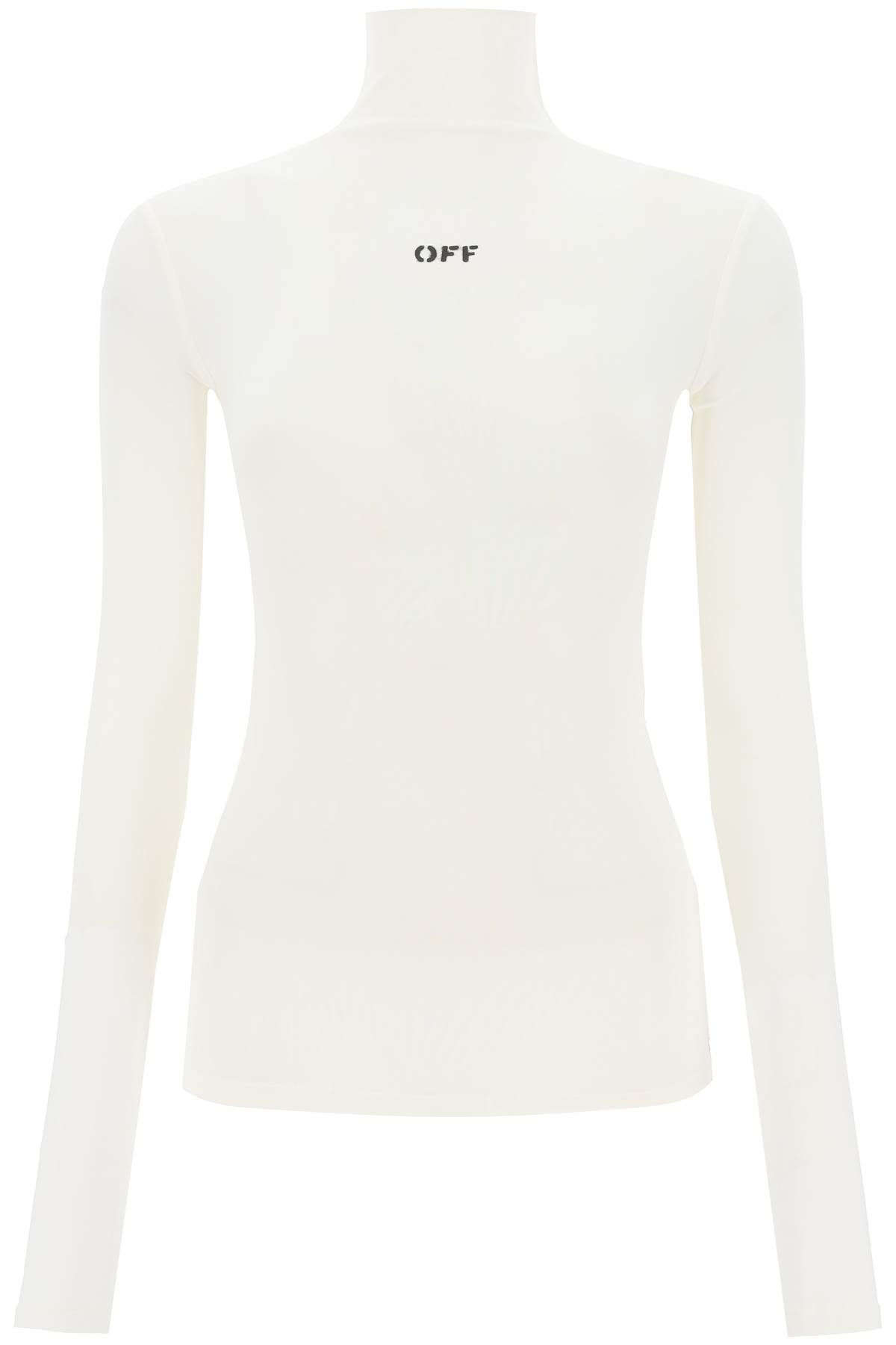 OFF-WHITE OFF-WHITE funnel-neck t-shirt with off logo