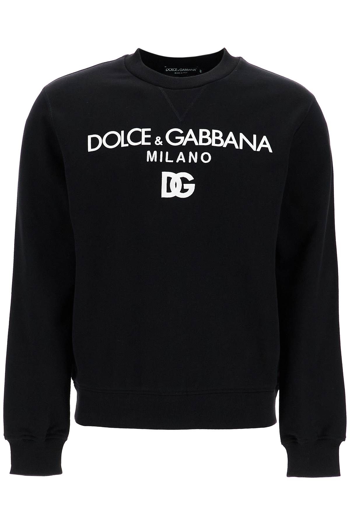 Dolce & Gabbana DOLCE & GABBANA "round neck sweatshirt with dg embroidery and lettering