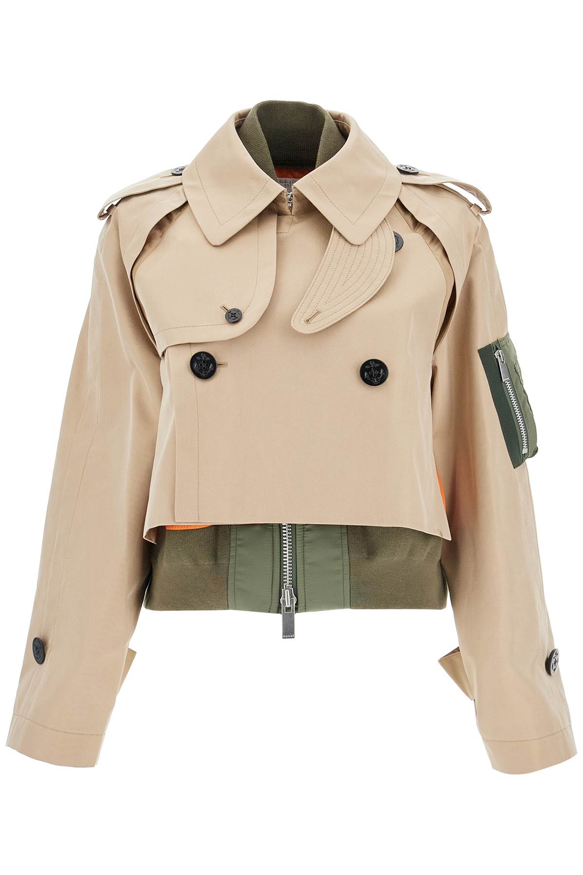 Sacai SACAI layered effect trench-style blous