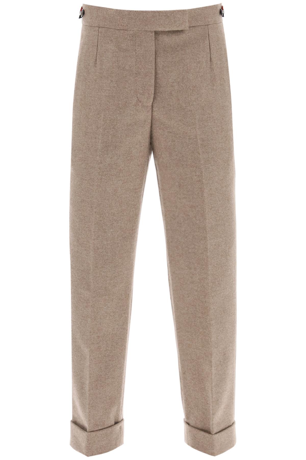 Thom Browne THOM BROWNE cropped wool-flannel pants