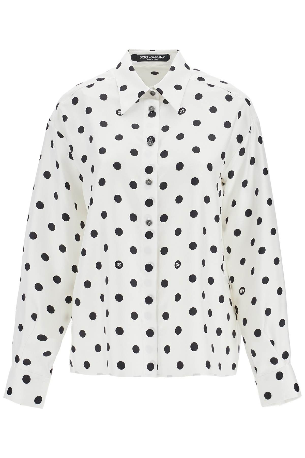 Dolce & Gabbana DOLCE & GABBANA silk polka dot print blouse