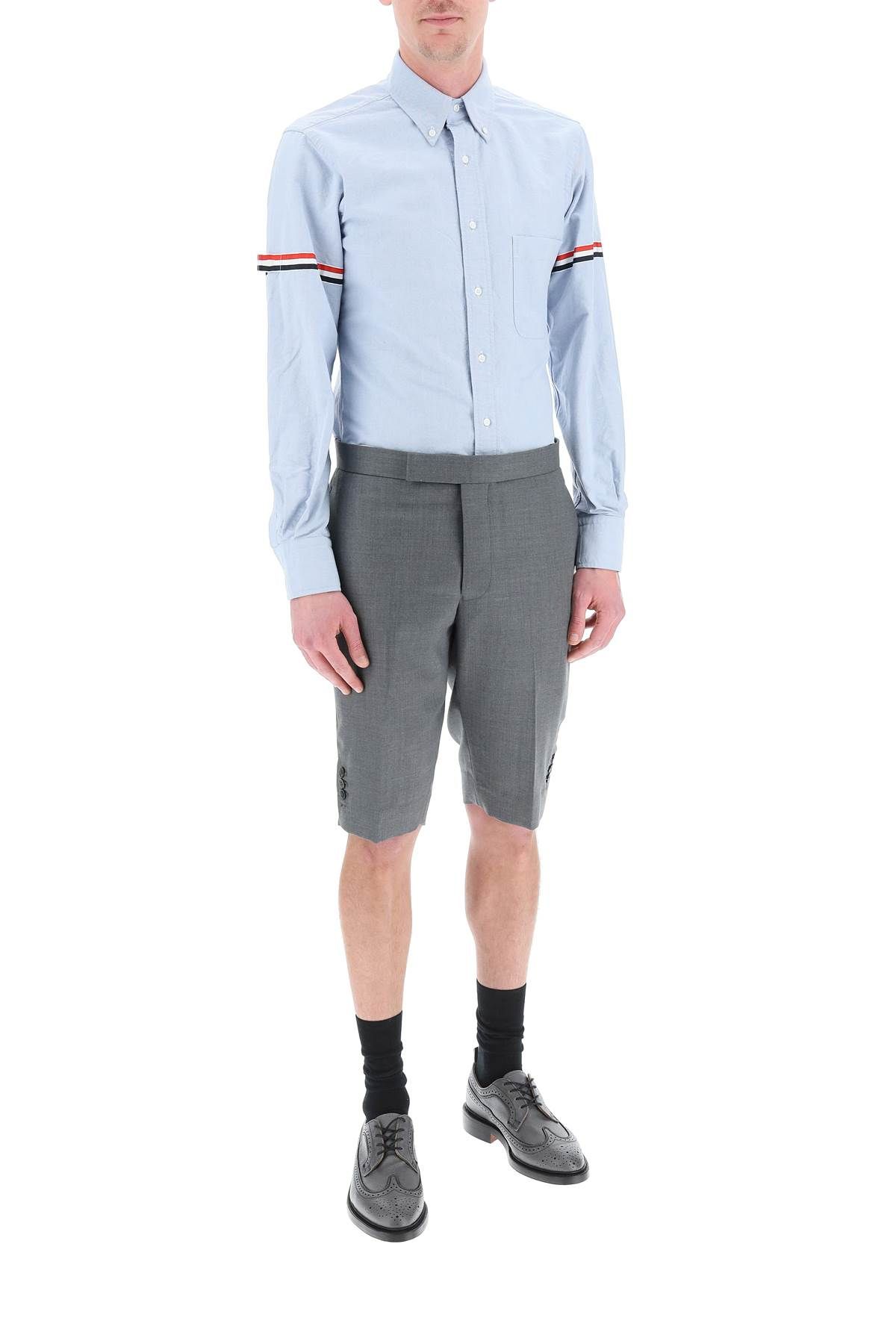 Thom Browne THOM BROWNE oxford button-down shirt with rwb armbands