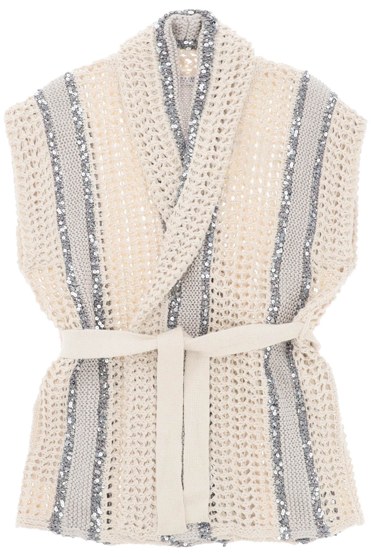 Brunello Cucinelli BRUNELLO CUCINELLI "dazzling stripe cardigan with