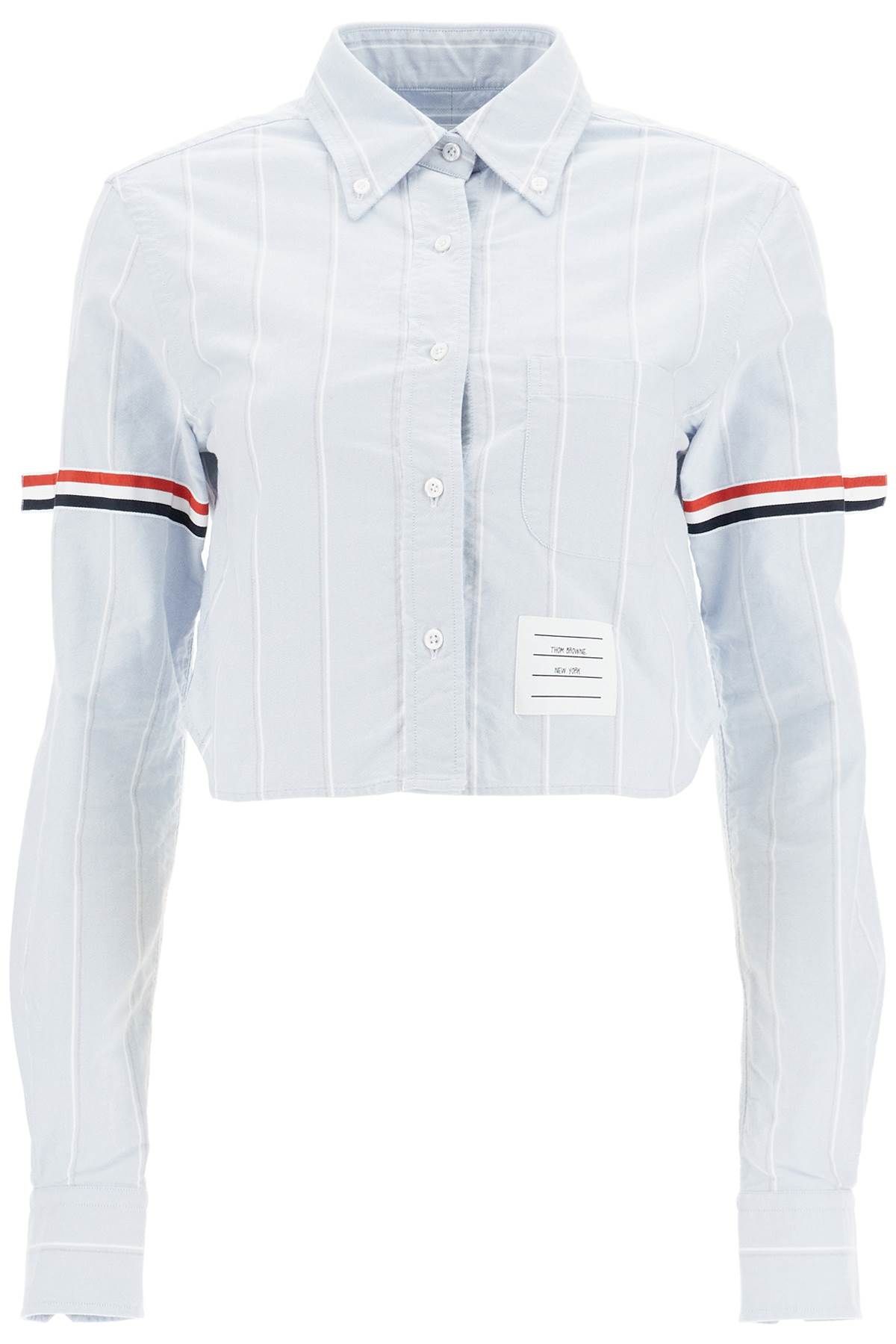 Thom Browne THOM BROWNE striped cropped shirt for women