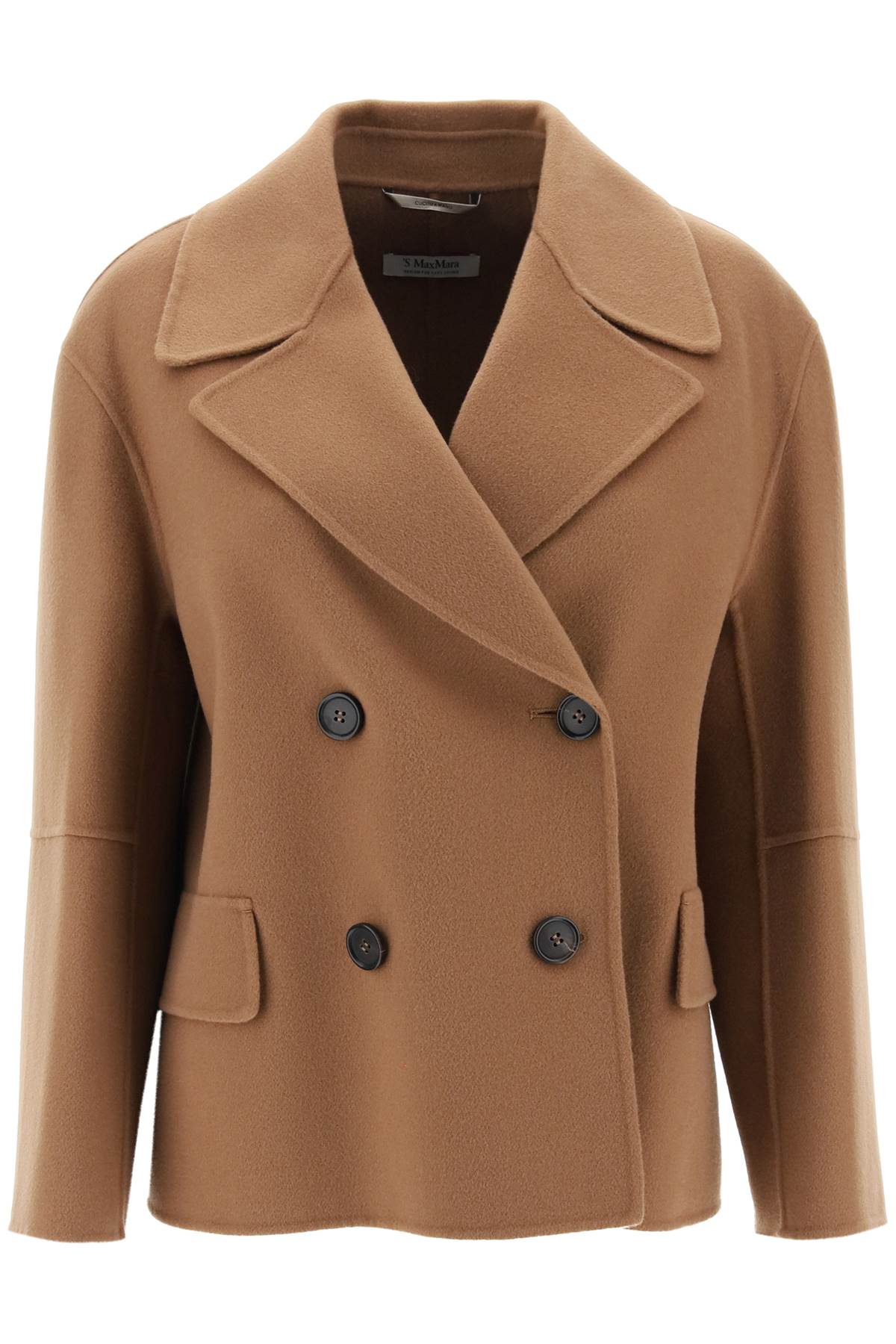  'S MAX MARA cape boxy peacoat