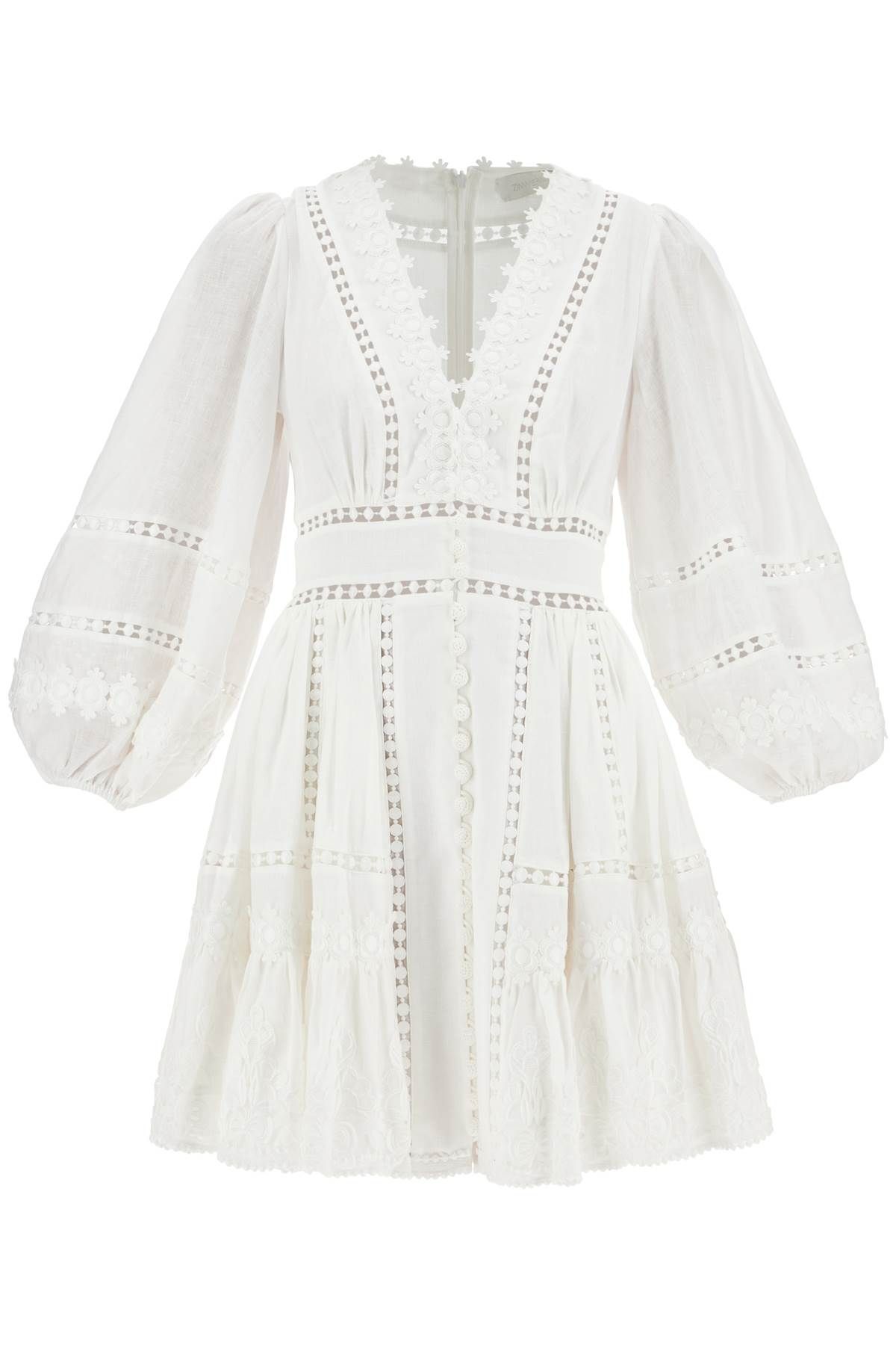 Zimmermann ZIMMERMANN short dress with cutwork embroidery details