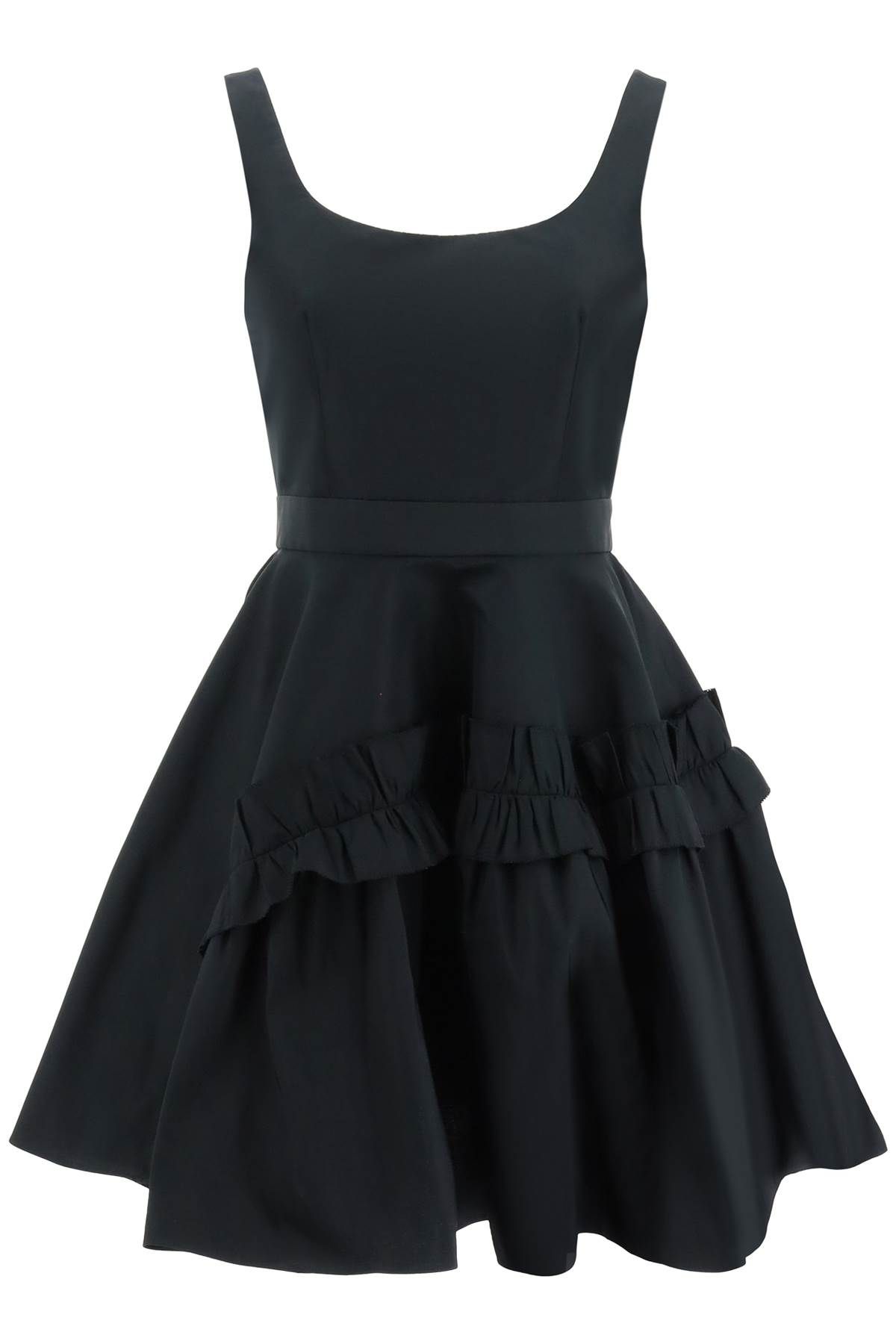 Alexander McQueen ALEXANDER MCQUEEN mini faille dress with oversized ruffle