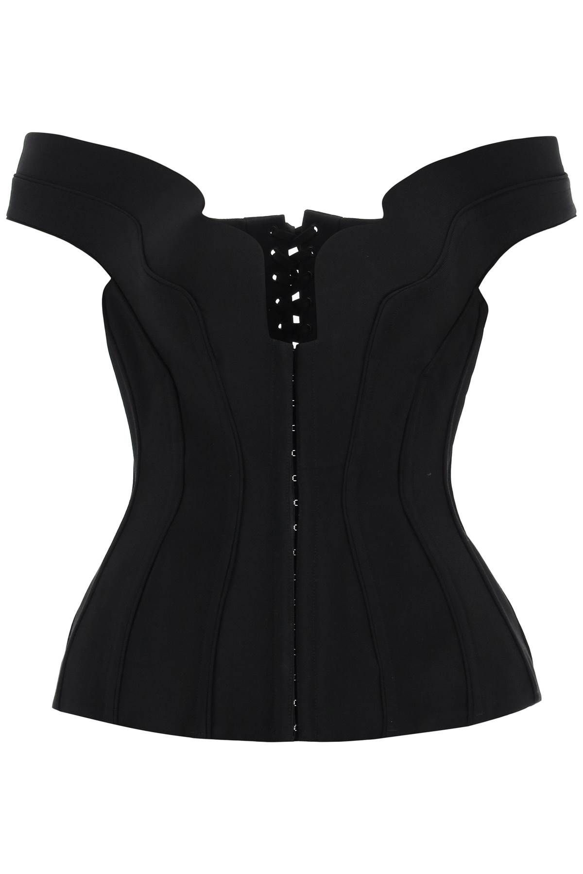 Mugler MUGLER off-shoulder corset top