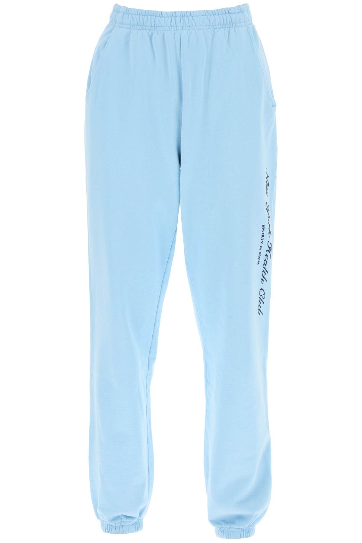  SPORTY RICH 'ny health club' flocked sweatpants