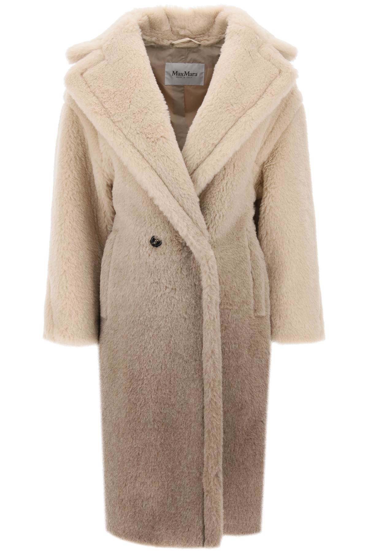 Max Mara MAX MARA 'gatto' shaded-effect teddy bear icon coat