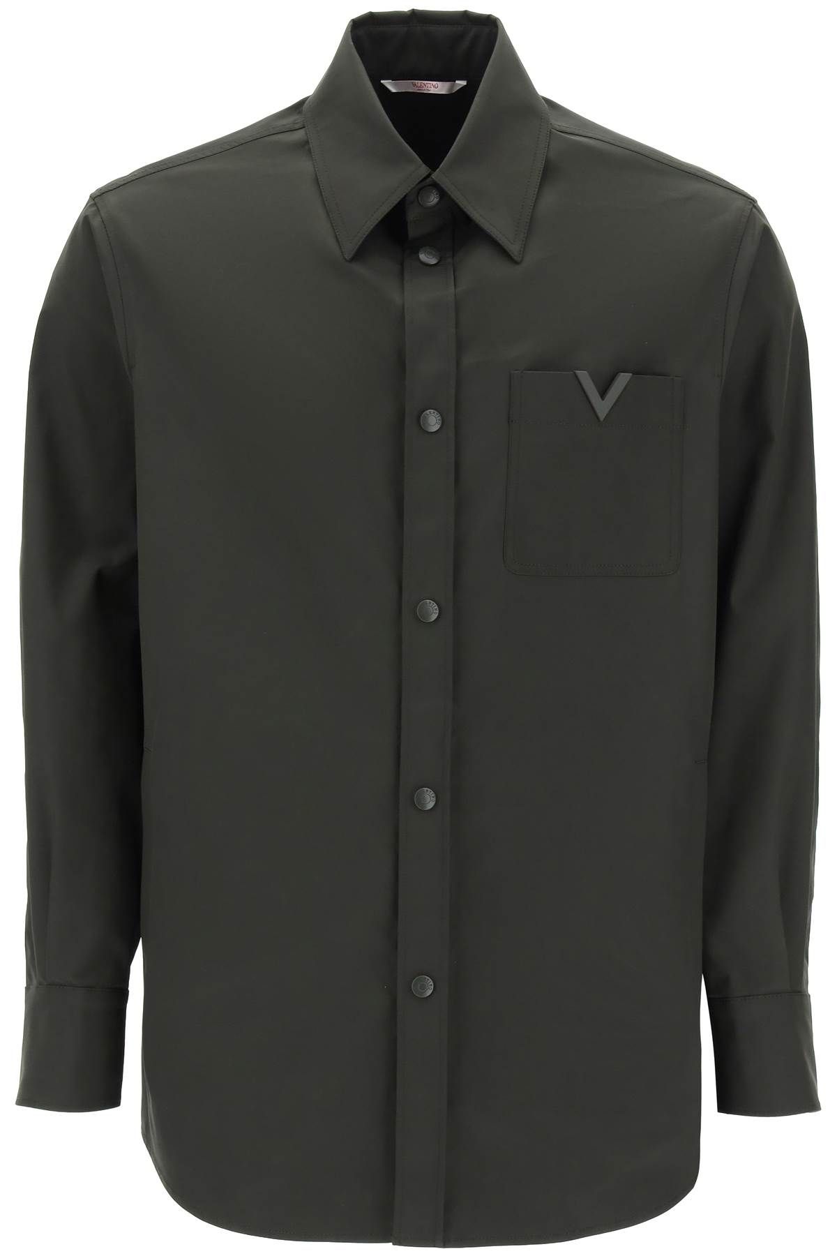 VALENTINO GARAVANI VALENTINO GARAVANI snap-up overshirt in stretch nylon