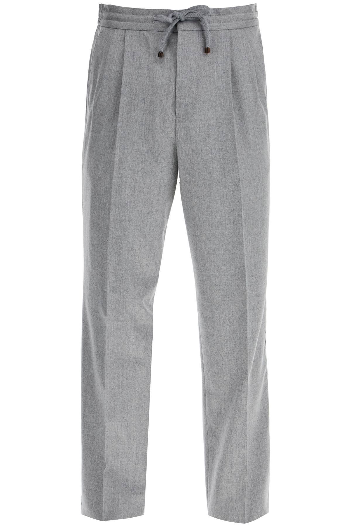 Brunello Cucinelli BRUNELLO CUCINELLI wool flannel leisure fit pants in