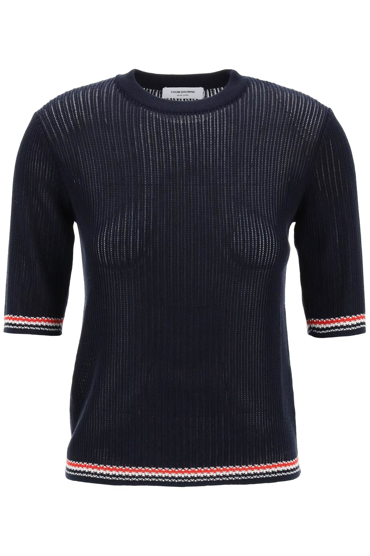 Thom Browne THOM BROWNE pointelle-knit t-shirt