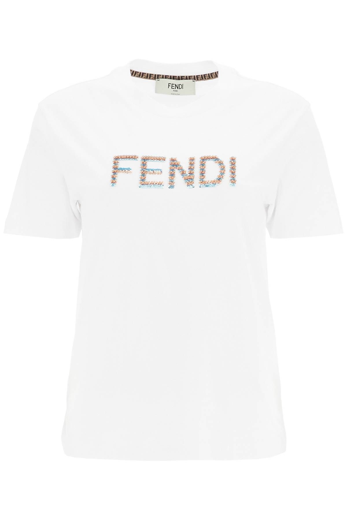 FENDI FENDI sequin t-shirt with