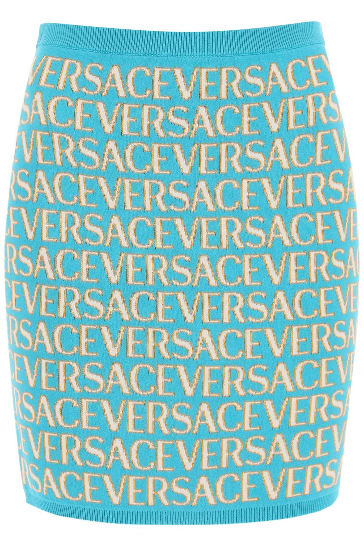 Versace VERSACE monogram knit mini skirt