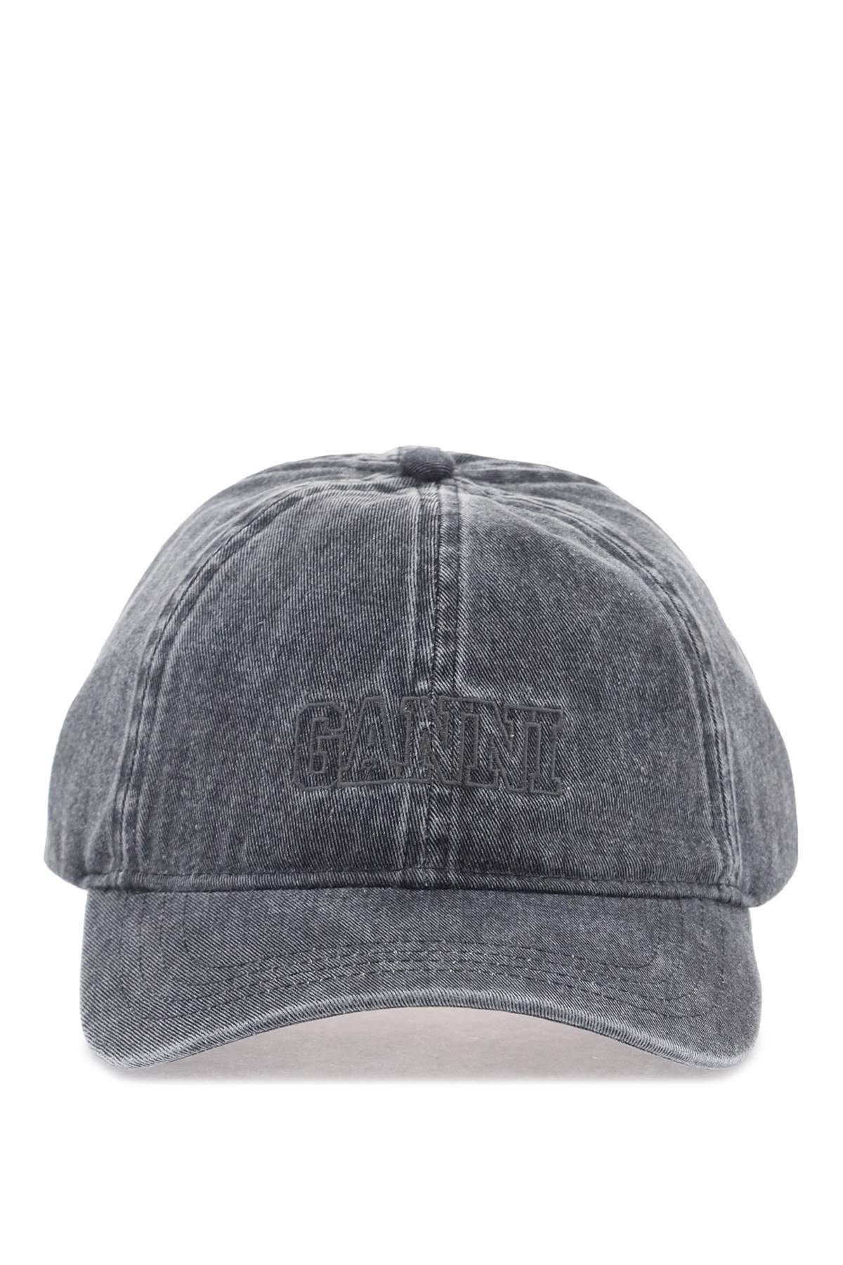 Ganni GANNI denim baseball cap with adjustable