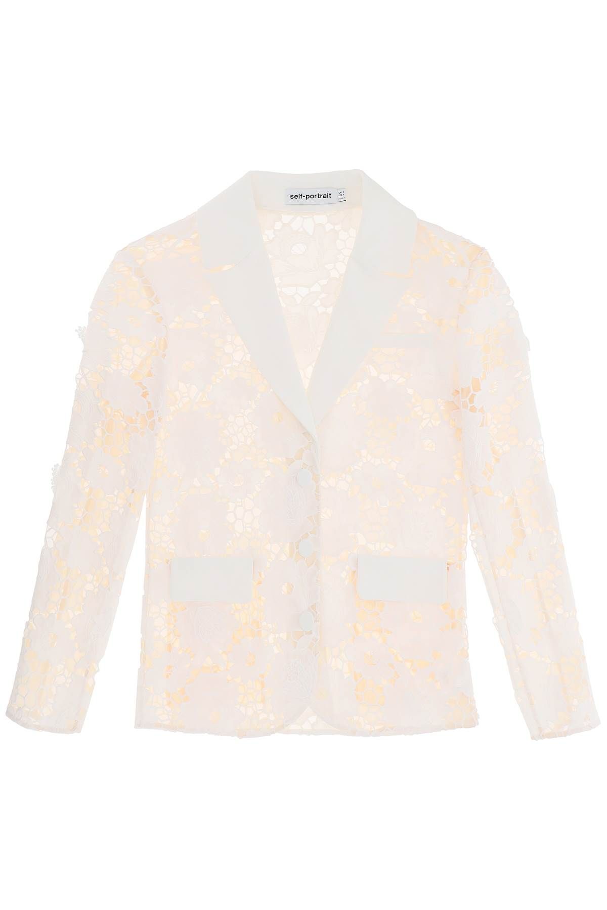  SELF PORTRAIT cotton floral lace jacket