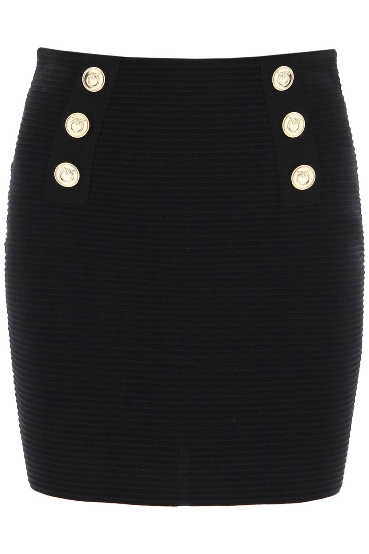 Pinko PINKO cipresso mini skirt with love birds buttons