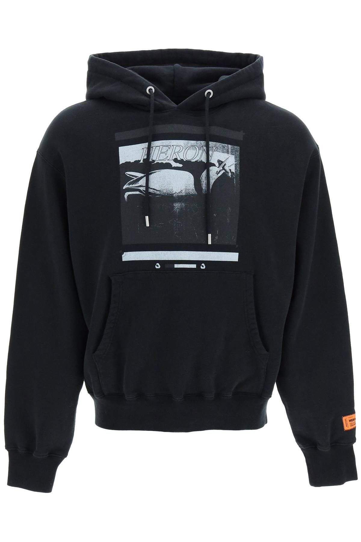 HERON PRESTON HERON PRESTON 'misprinted heron' print hoodie