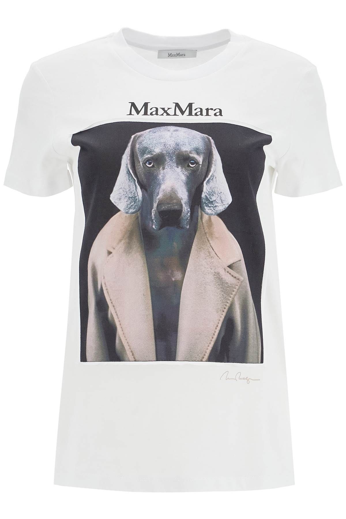 Max Mara MAX MARA t-shirt with wegman print