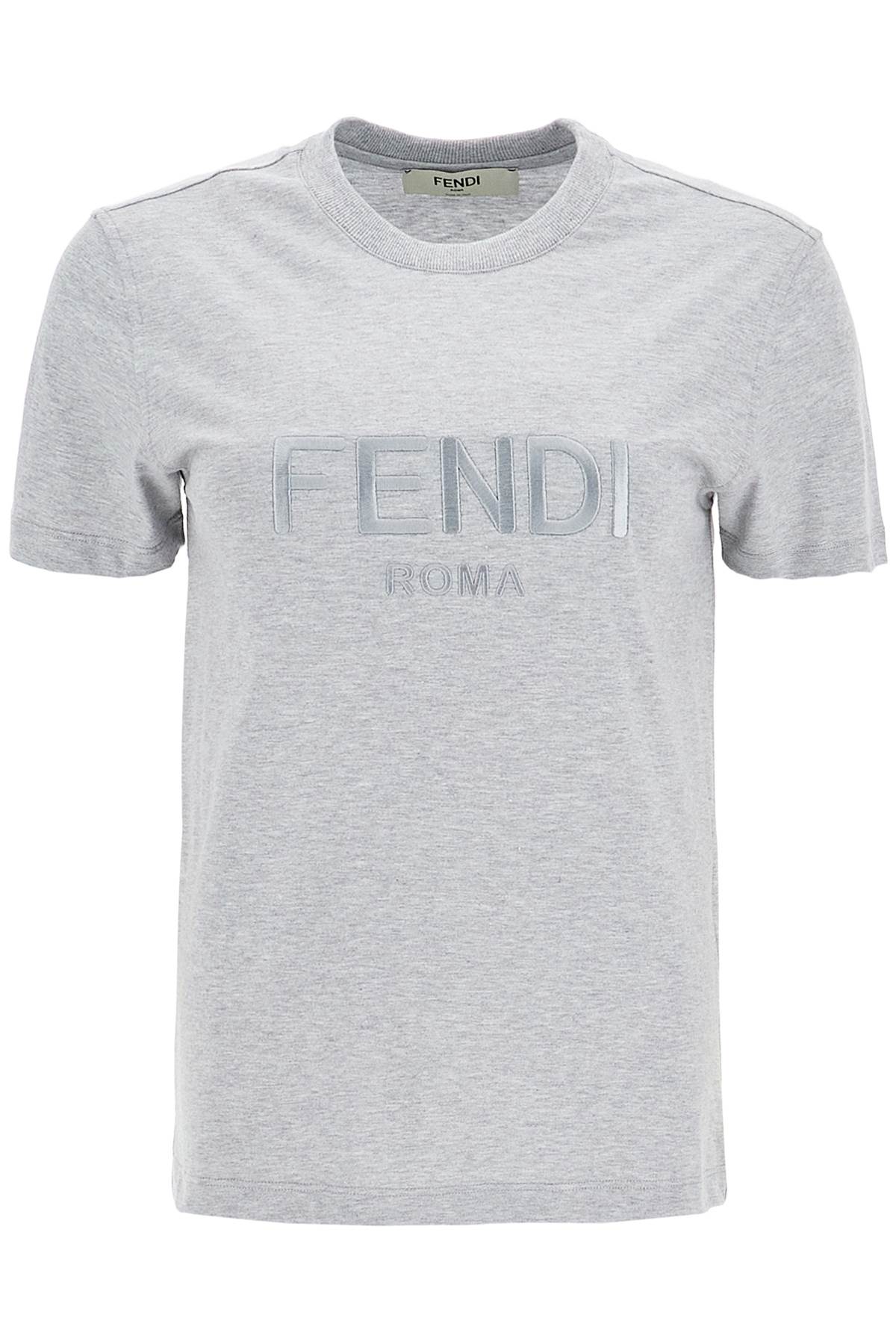 FENDI FENDI crewneck t-shirt with embroidered