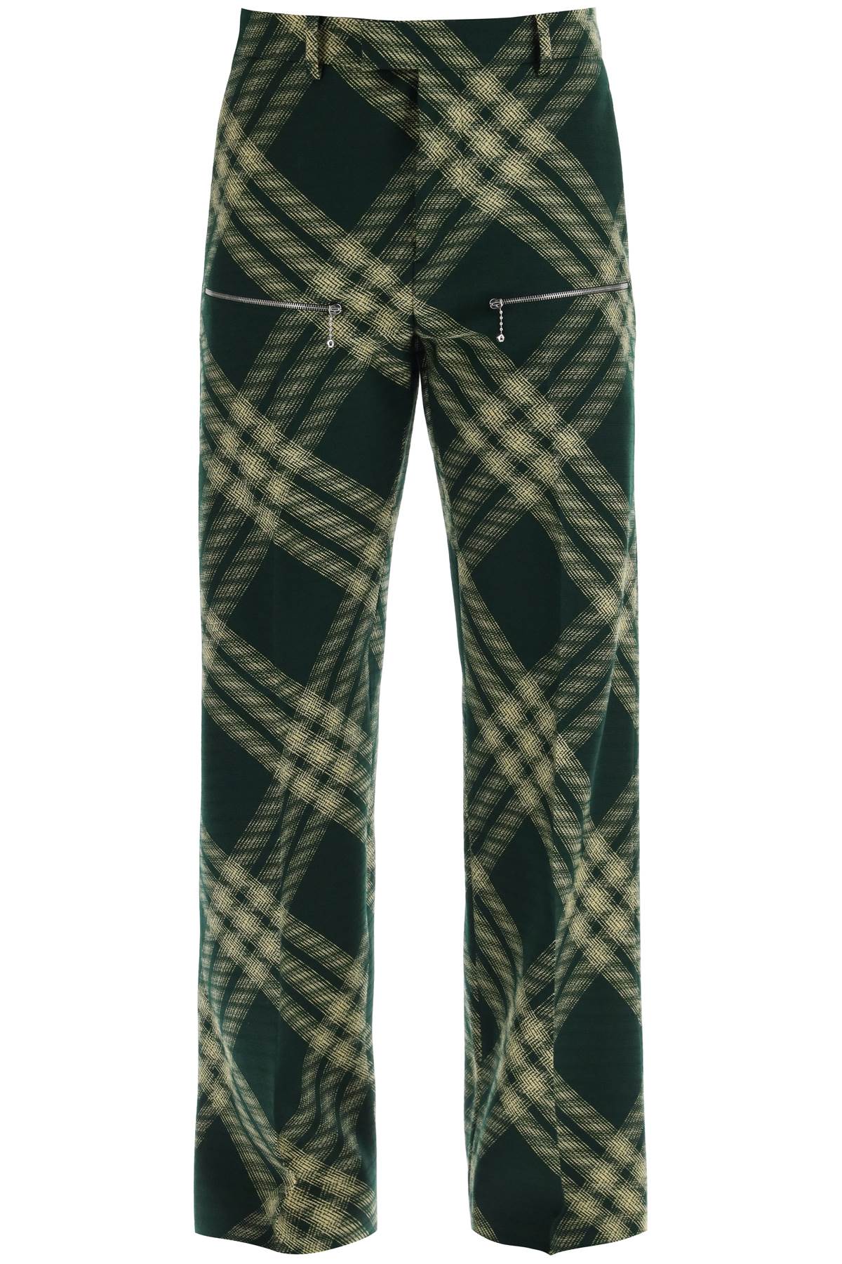 Burberry BURBERRY straight cut checkered pants