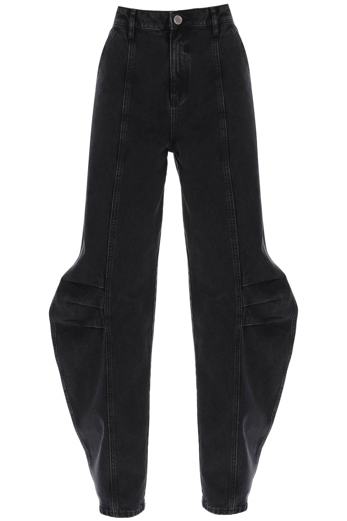 Rotate ROTATE baggy jeans with curved leg