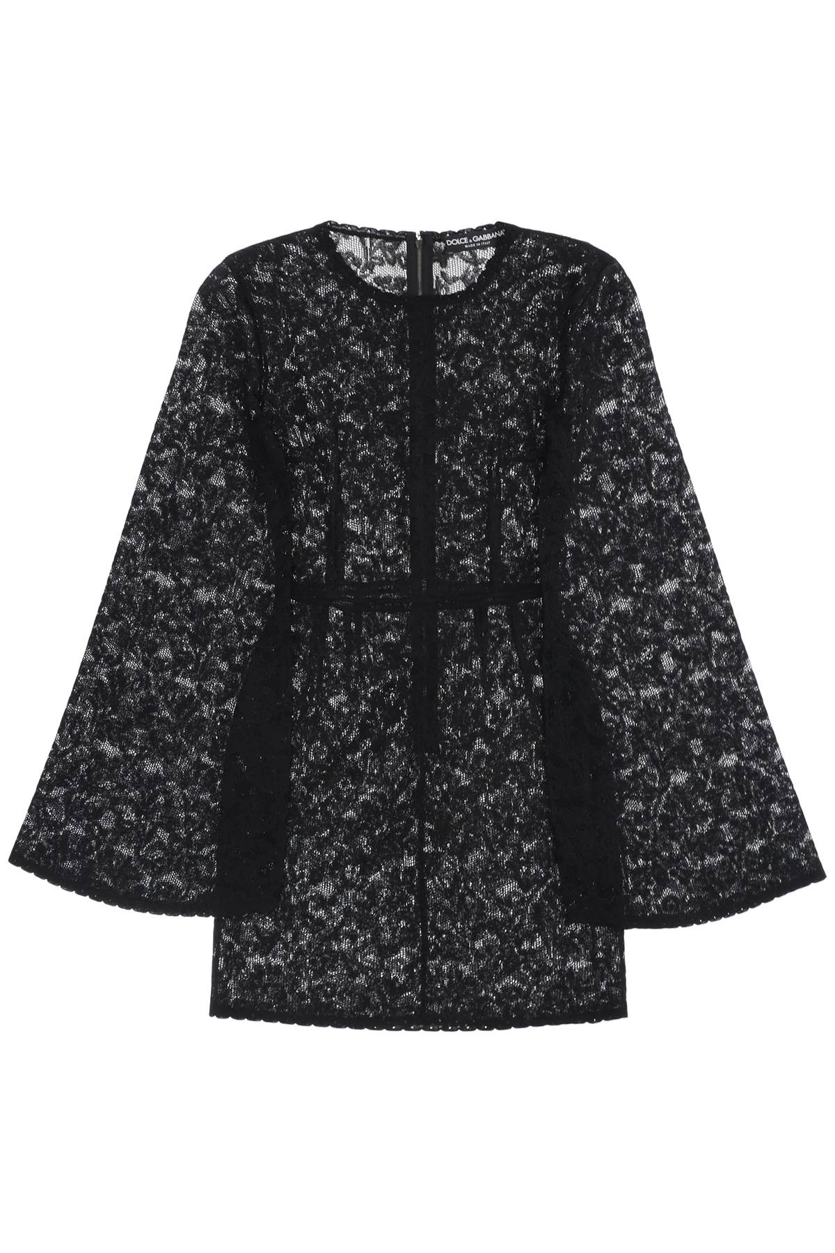 Dolce & Gabbana DOLCE & GABBANA mini dress in floral openwork knit