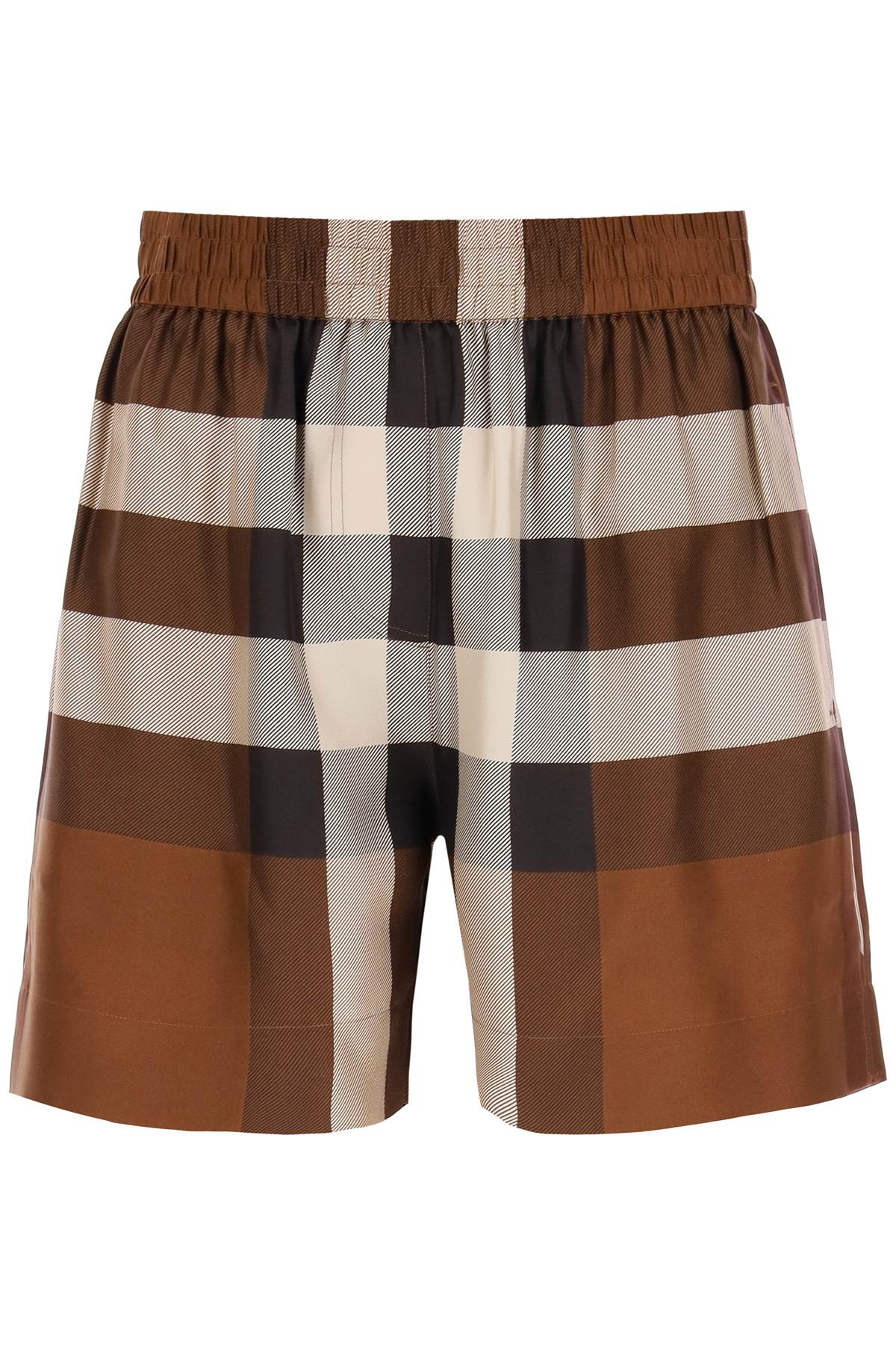 Burberry BURBERRY exploded check silk shorts