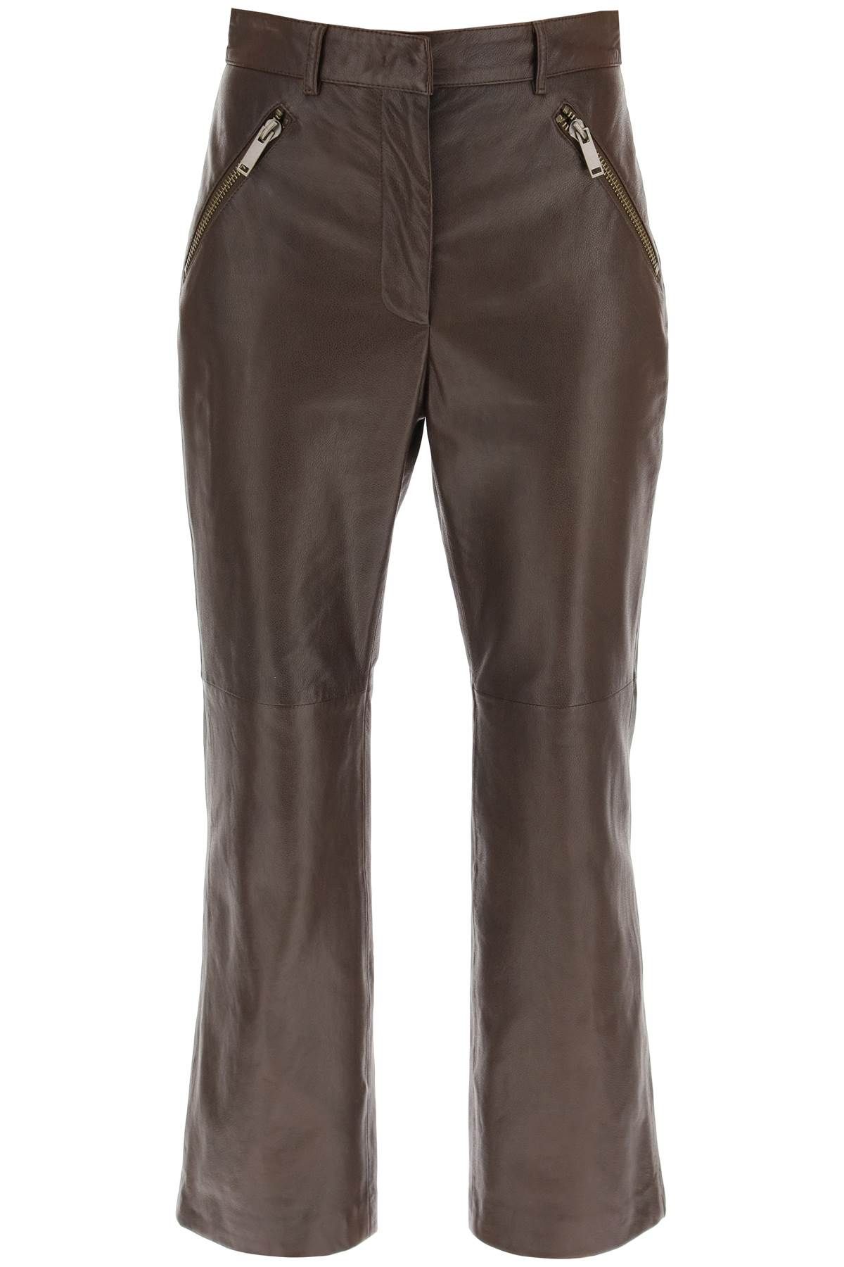 Weekend Max Mara WEEKEND MAX MARA 'fibra' leather cropped pants