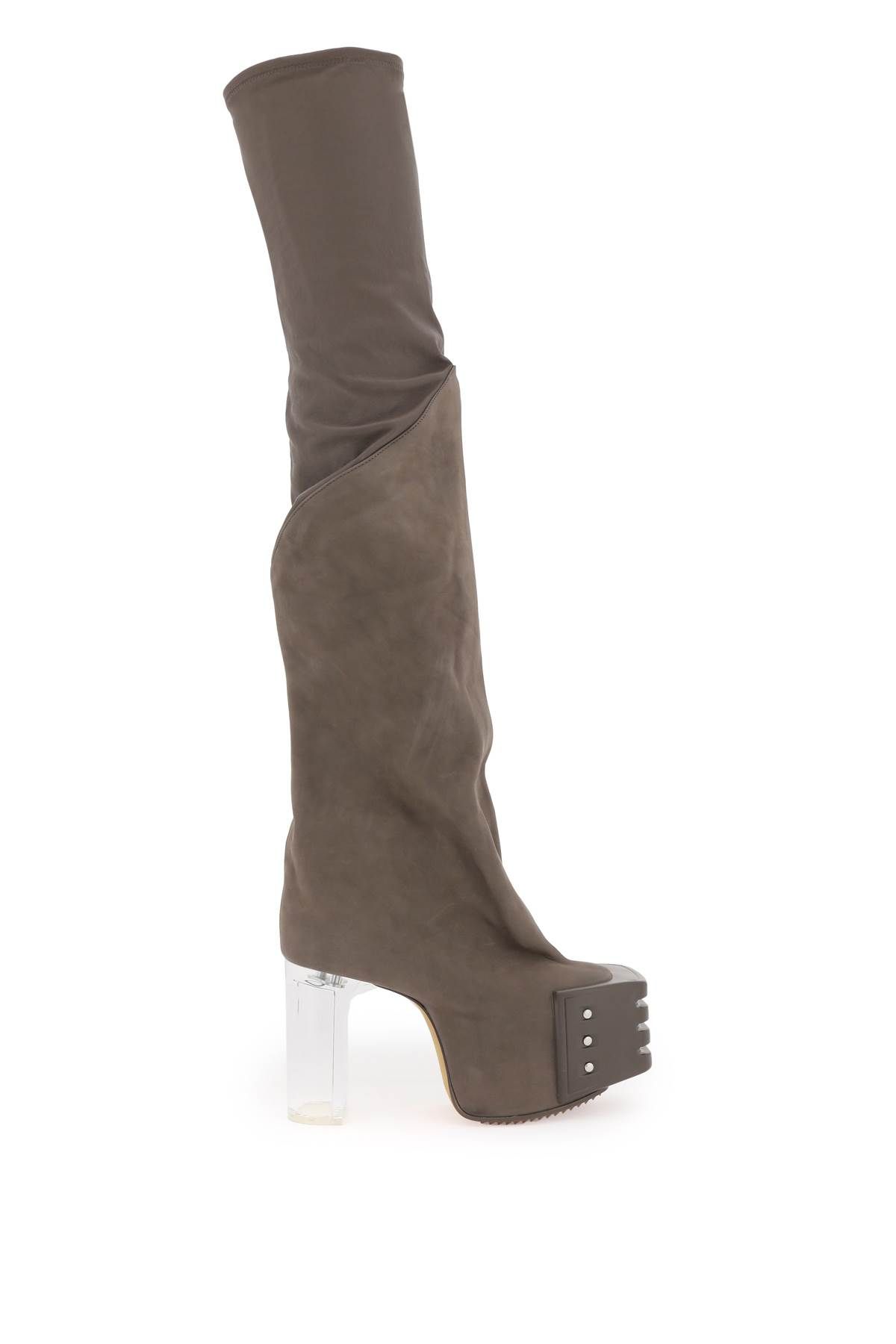 Rick Owens RICK OWENS oblique high boots with platform