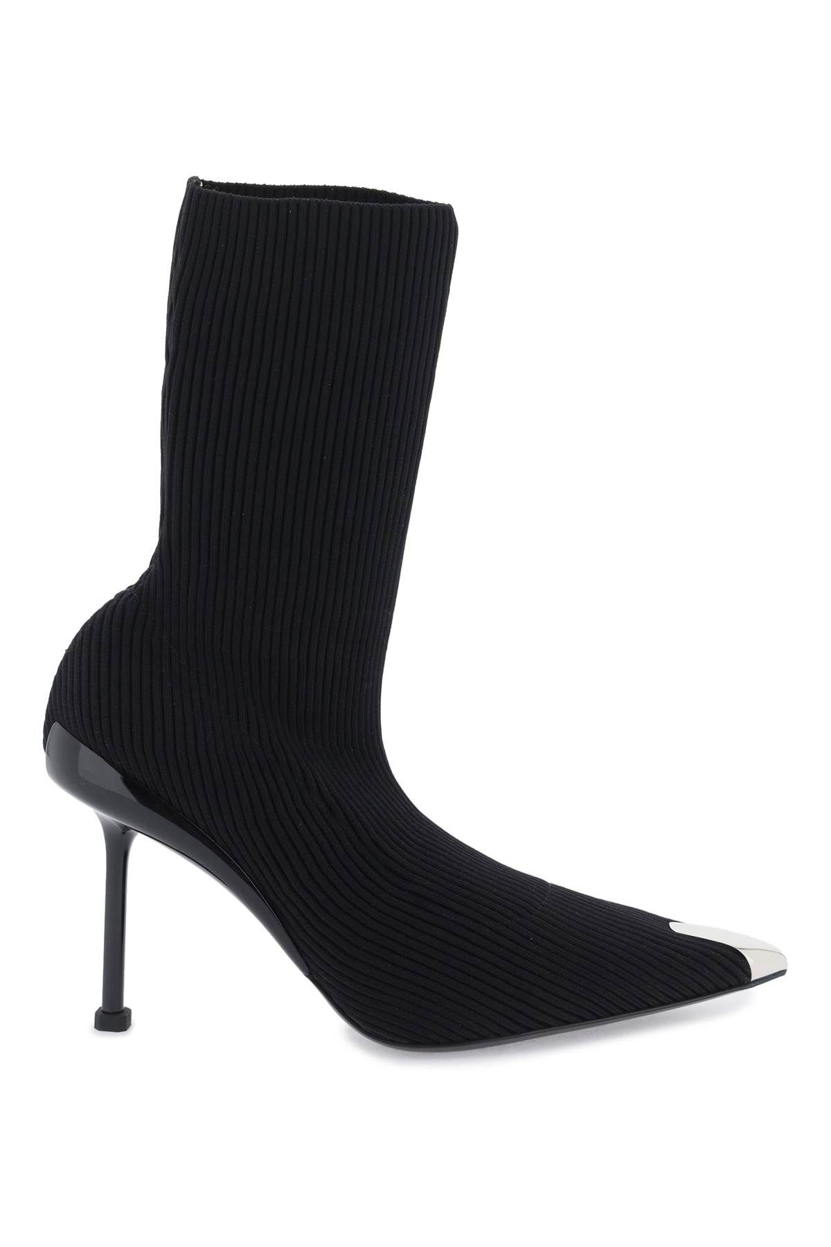 Alexander McQueen ALEXANDER MCQUEEN knit slash ankle boots