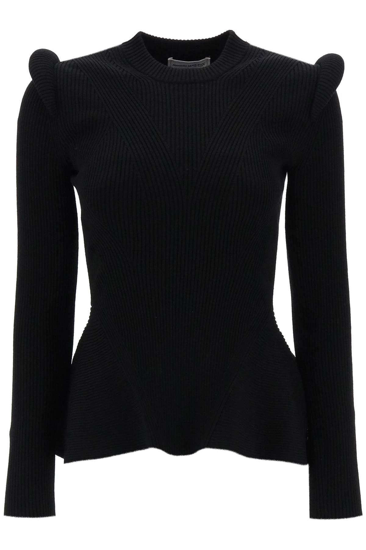 Alexander McQueen ALEXANDER MCQUEEN ribbed peplum sweater