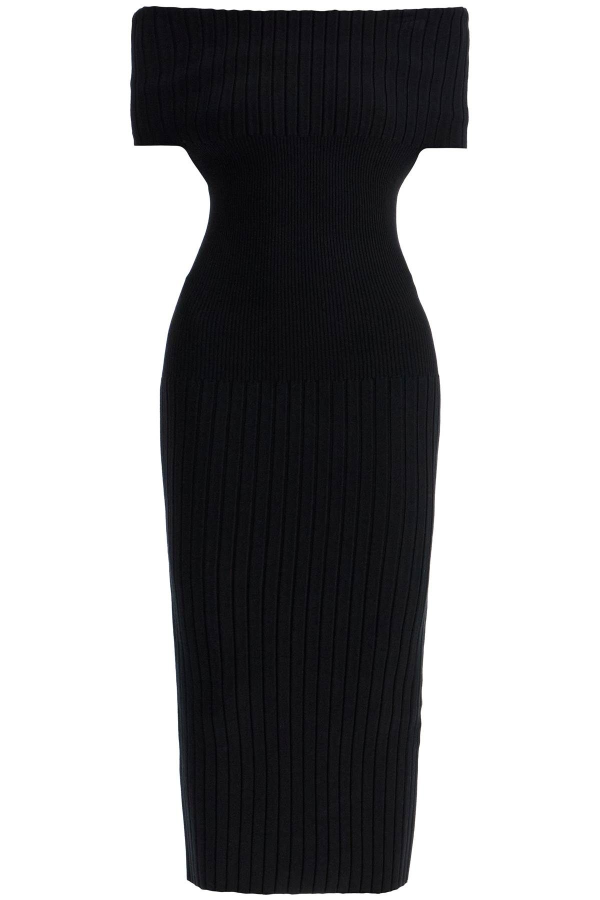 Sportmax SPORTMAX off-shoulder midi knit dress