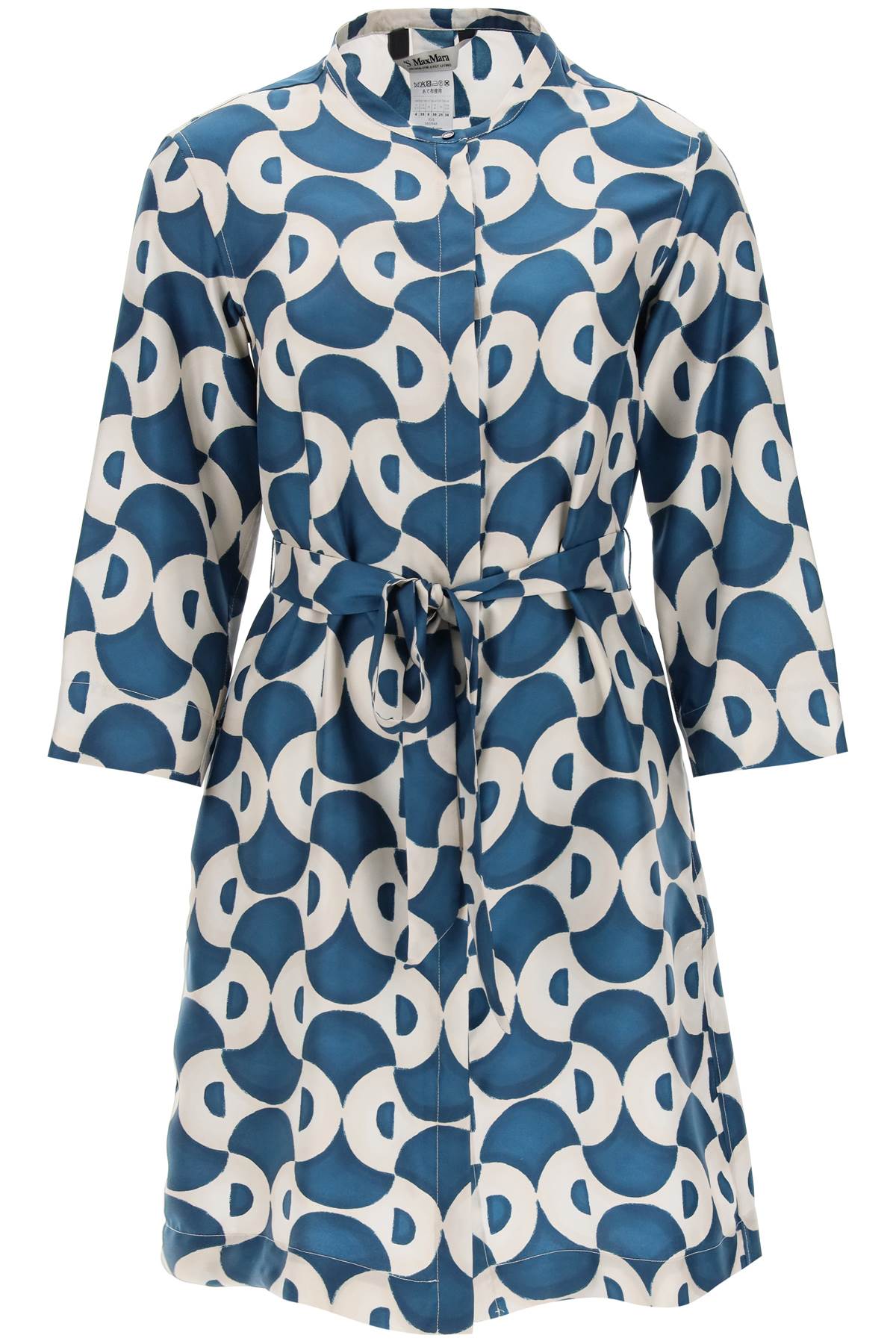  'S MAX MARA 'timek' chemisier dress in printed silk