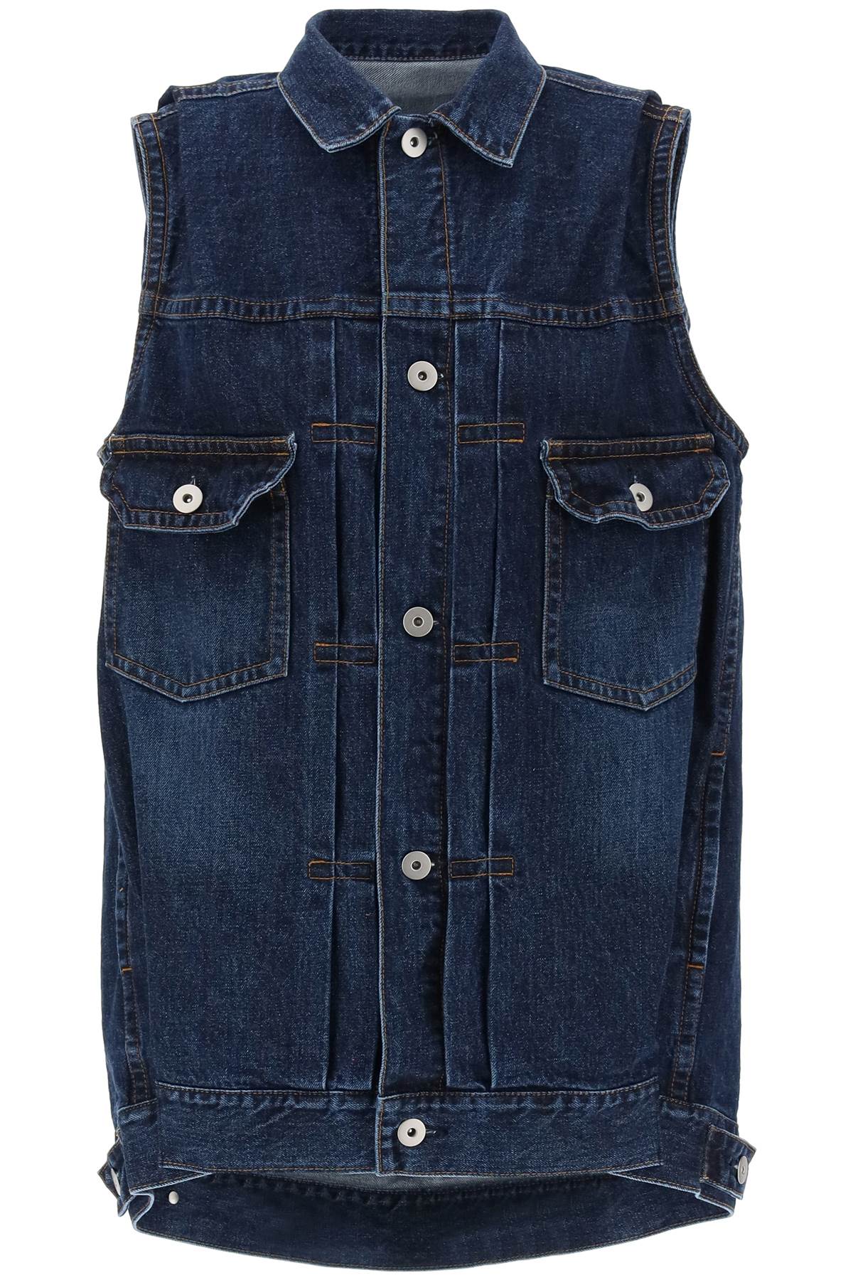 Sacai SACAI oversized denim vest for