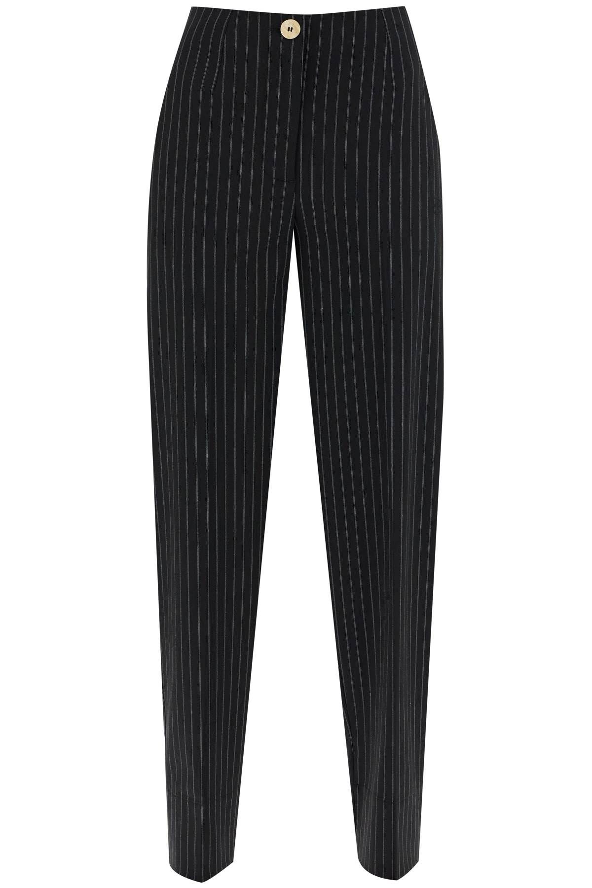 Ganni GANNI striped tapered trousers