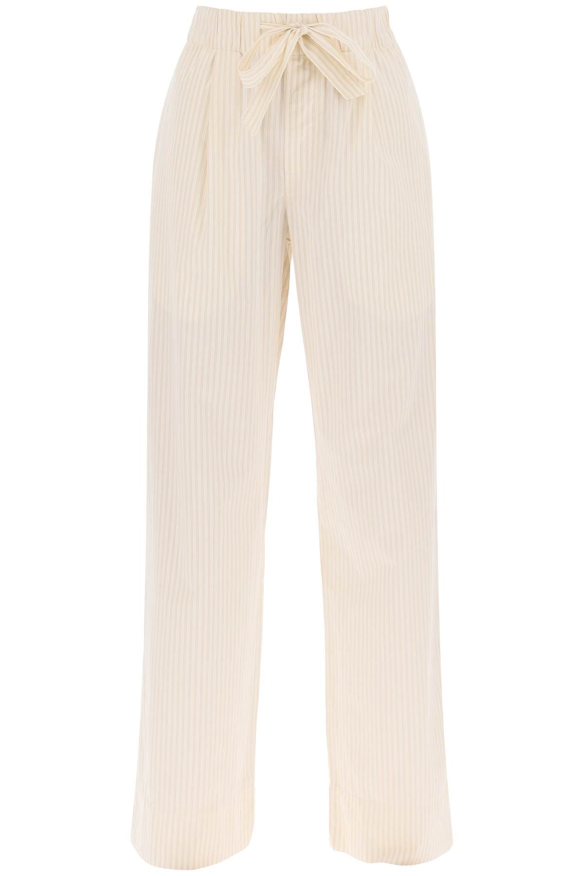  BIRKENSTOCK X TEKLA pajama pants in striped organic poplin