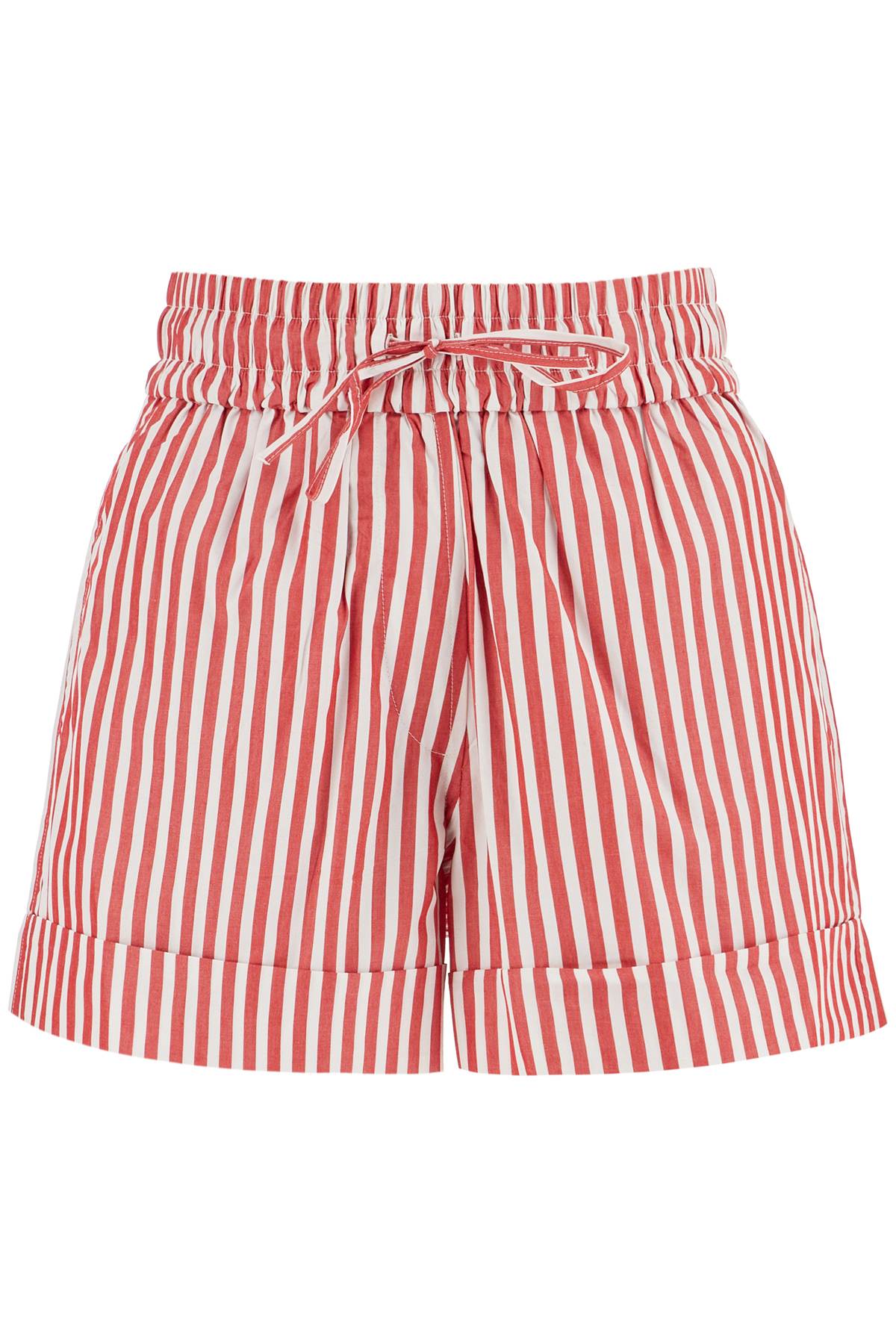 Ganni GANNI striped cotton shorts for men/w