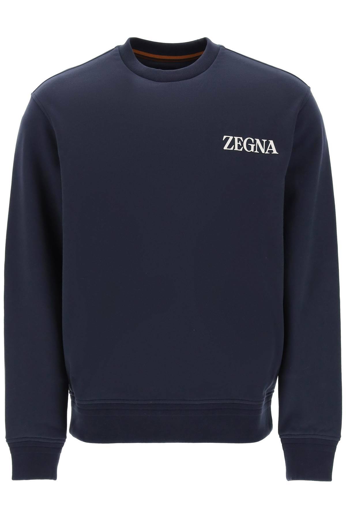 zegna ZEGNA crewneck sweatshirt with rubberized logo