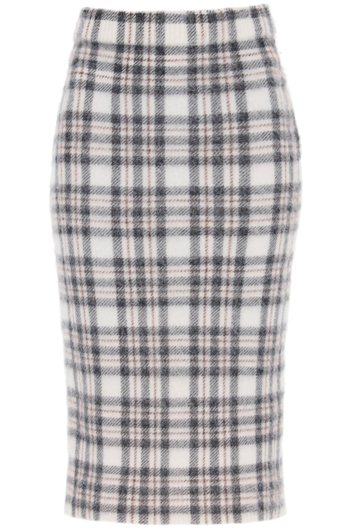 Sportmax SPORTMAX bard midi skirt in tartan alpaca