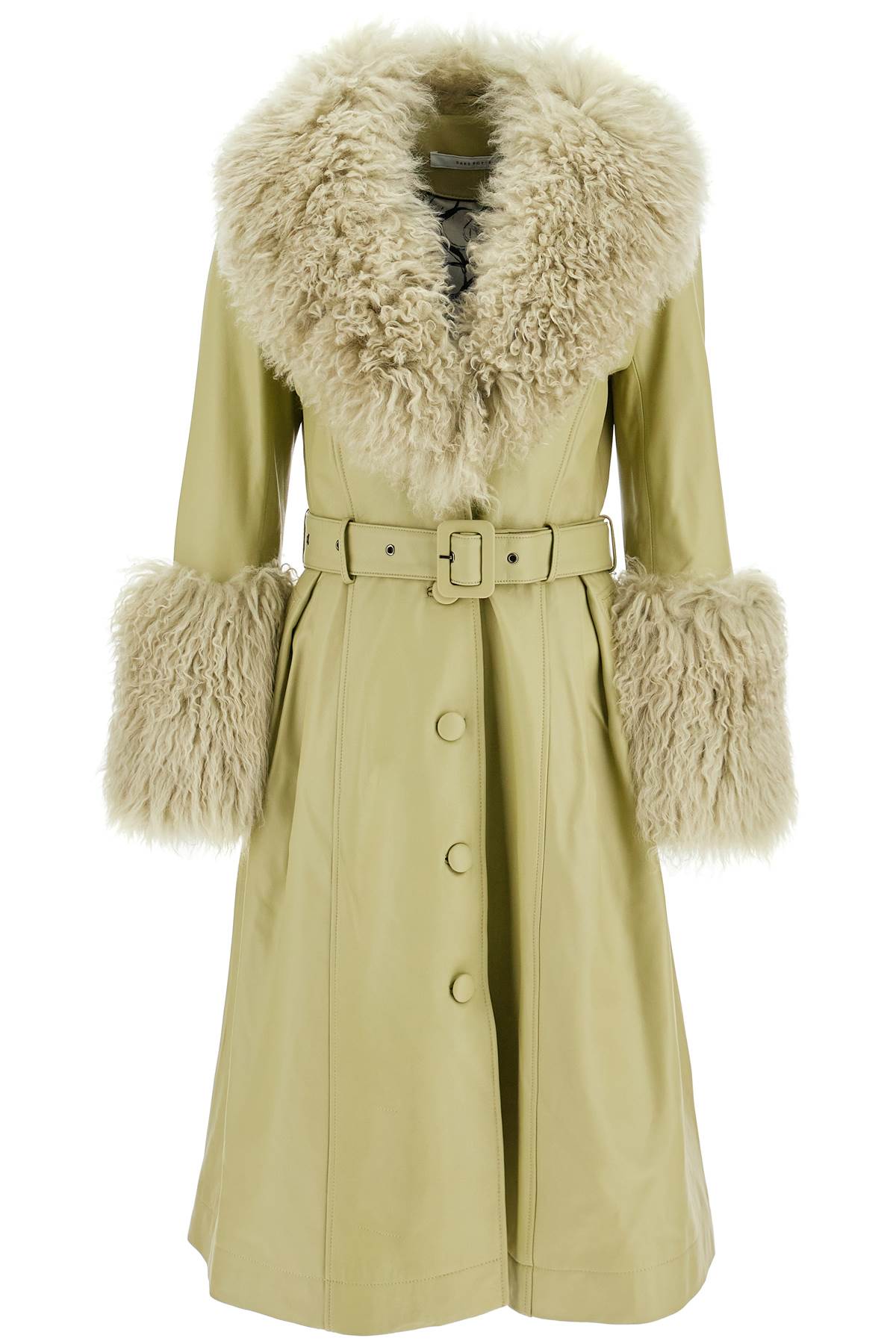 SAKS POTTS SAKS POTTS foxy leather and shearling long coat