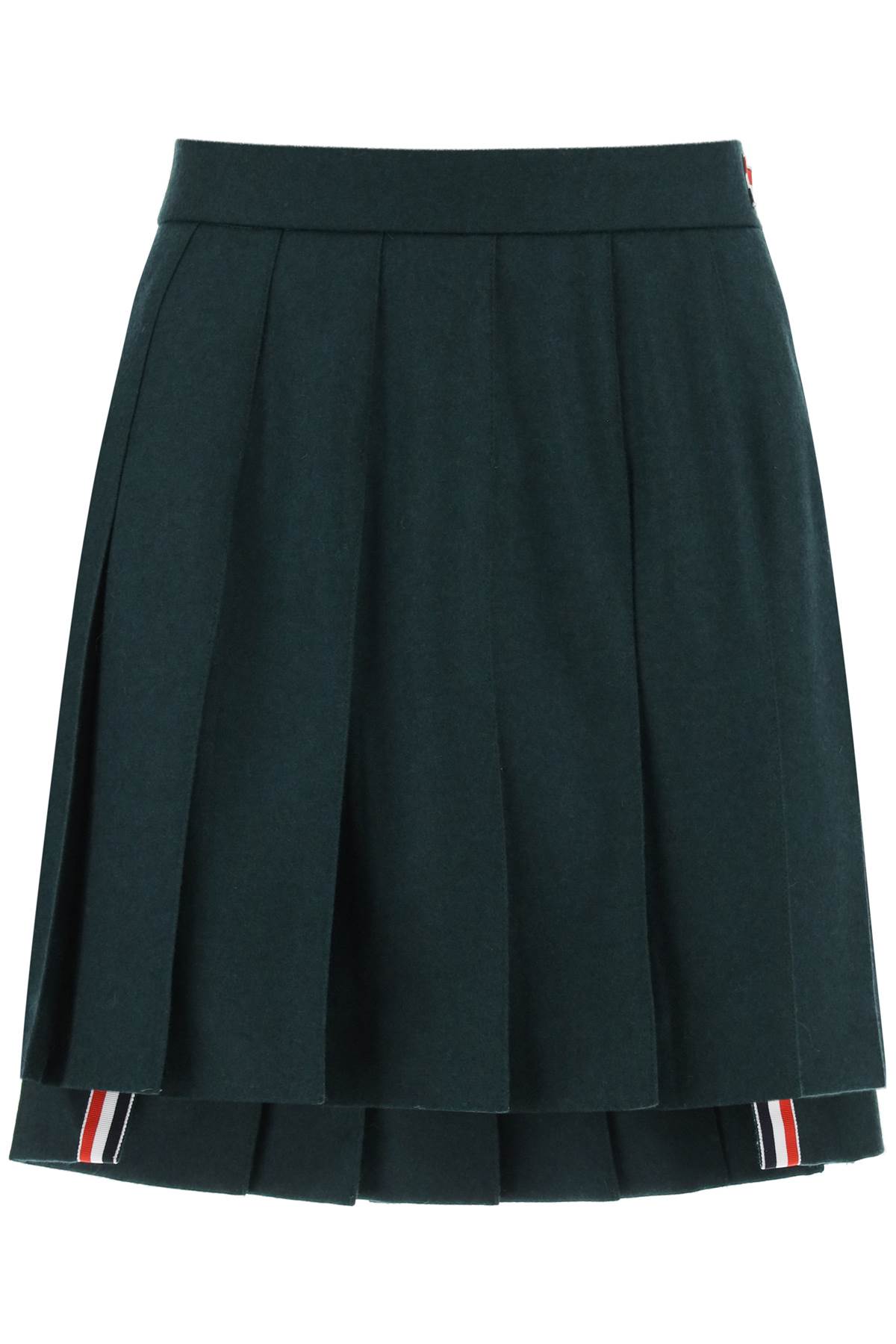 Thom Browne THOM BROWNE flannel mini pleated skirt