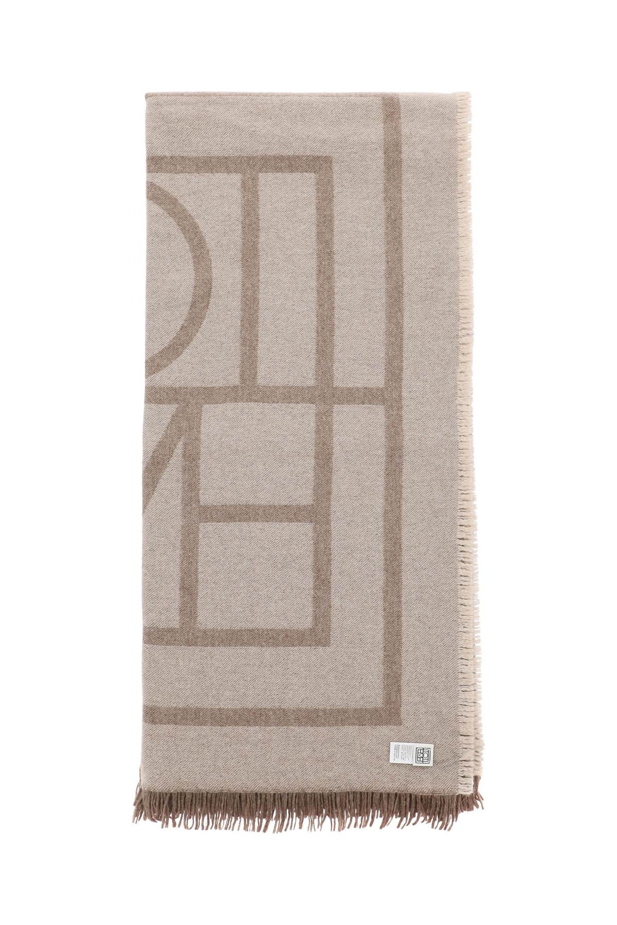 Toteme TOTEME cashmere blend monogram scarf