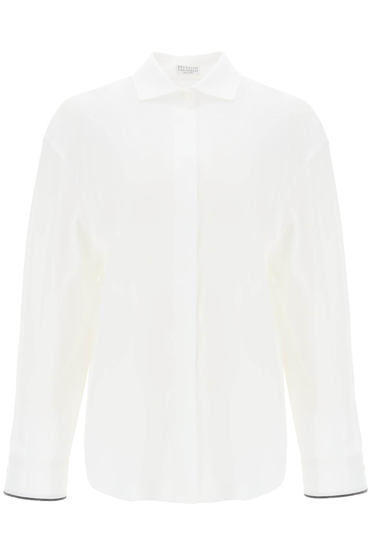 Brunello Cucinelli BRUNELLO CUCINELLI wide sleeve shirt with shiny cuff details