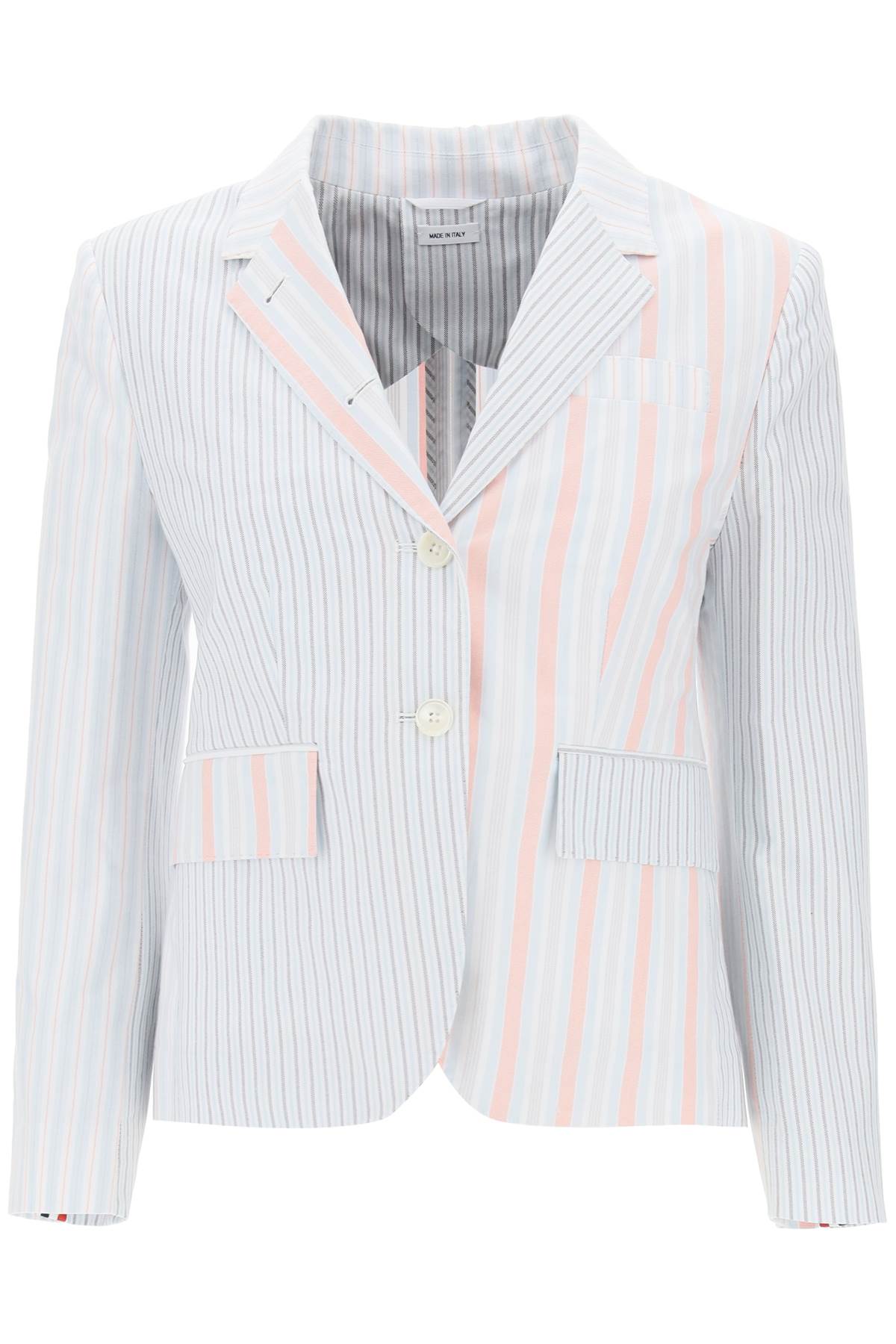 Thom Browne THOM BROWNE funmix striped oxford blazer