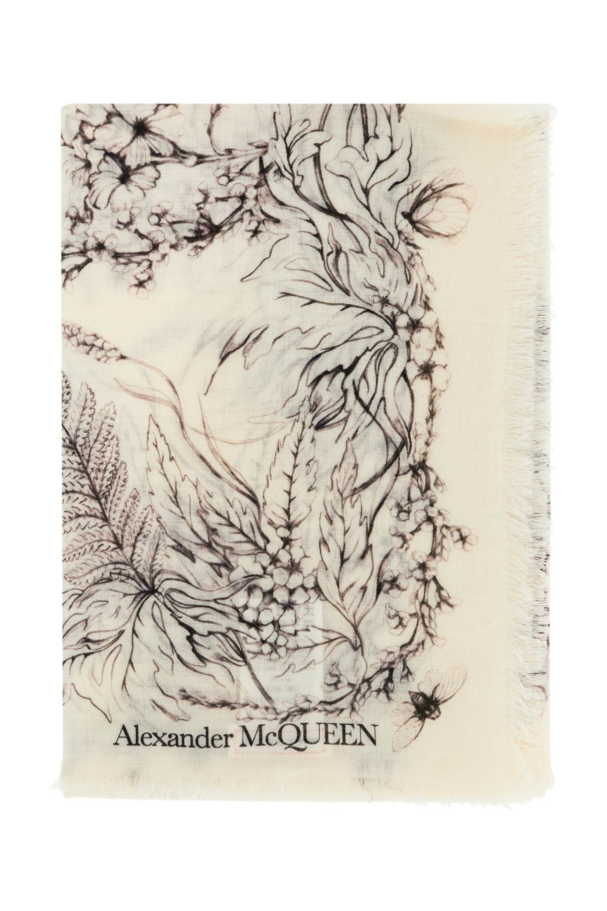 Alexander McQueen ALEXANDER MCQUEEN "wool stole with botanical print"