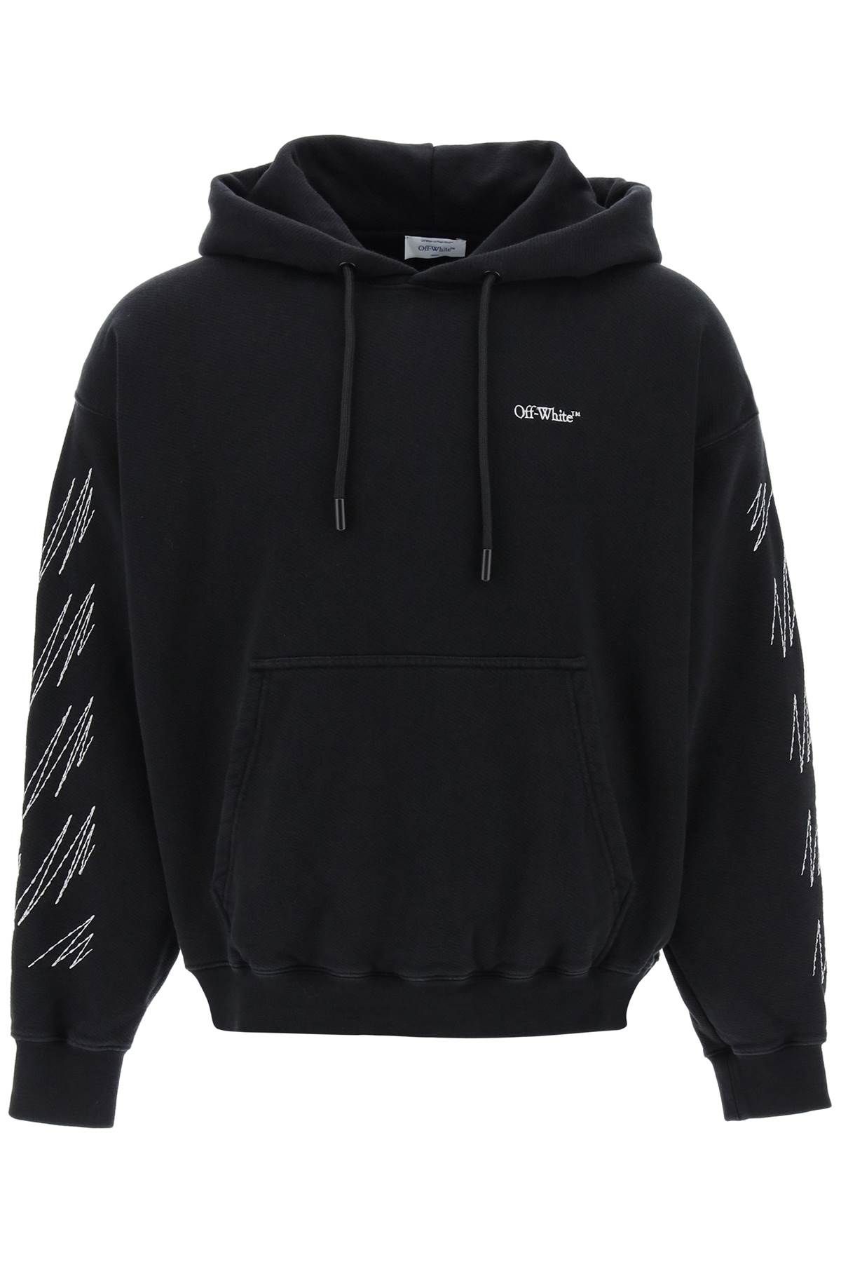 OFF-WHITE OFF-WHITE hoodie with contrasting topstitching